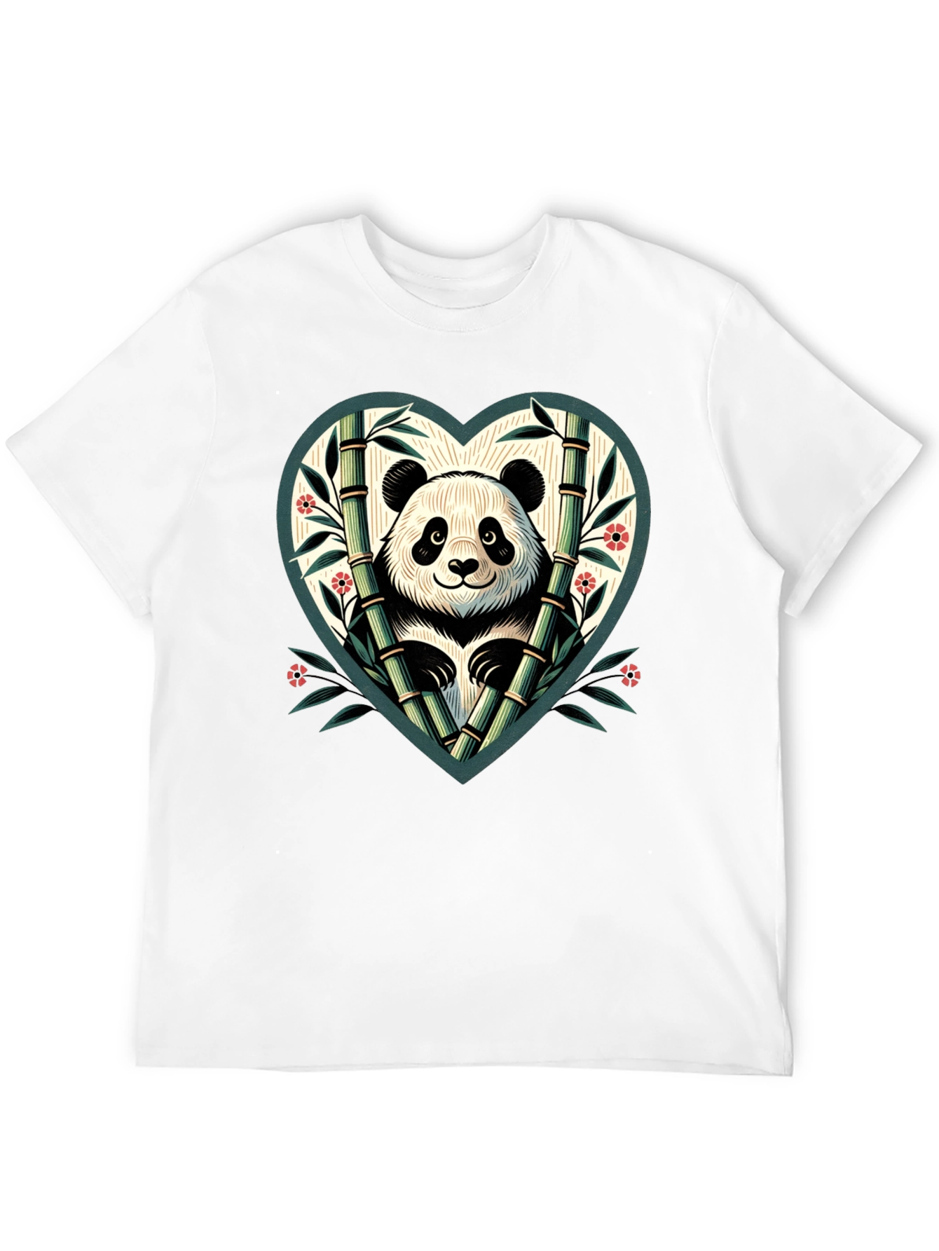 Panda Heart Bamboo Graphic Tee