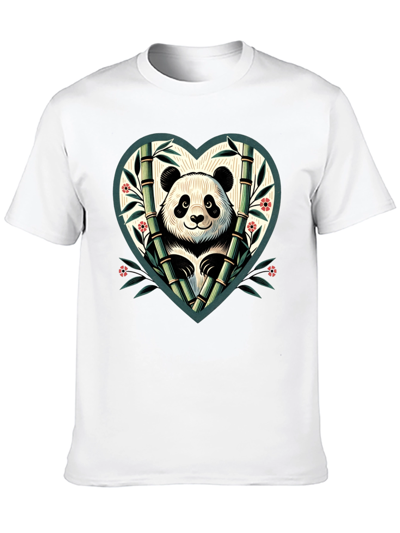 Panda Heart Bamboo Graphic Tee