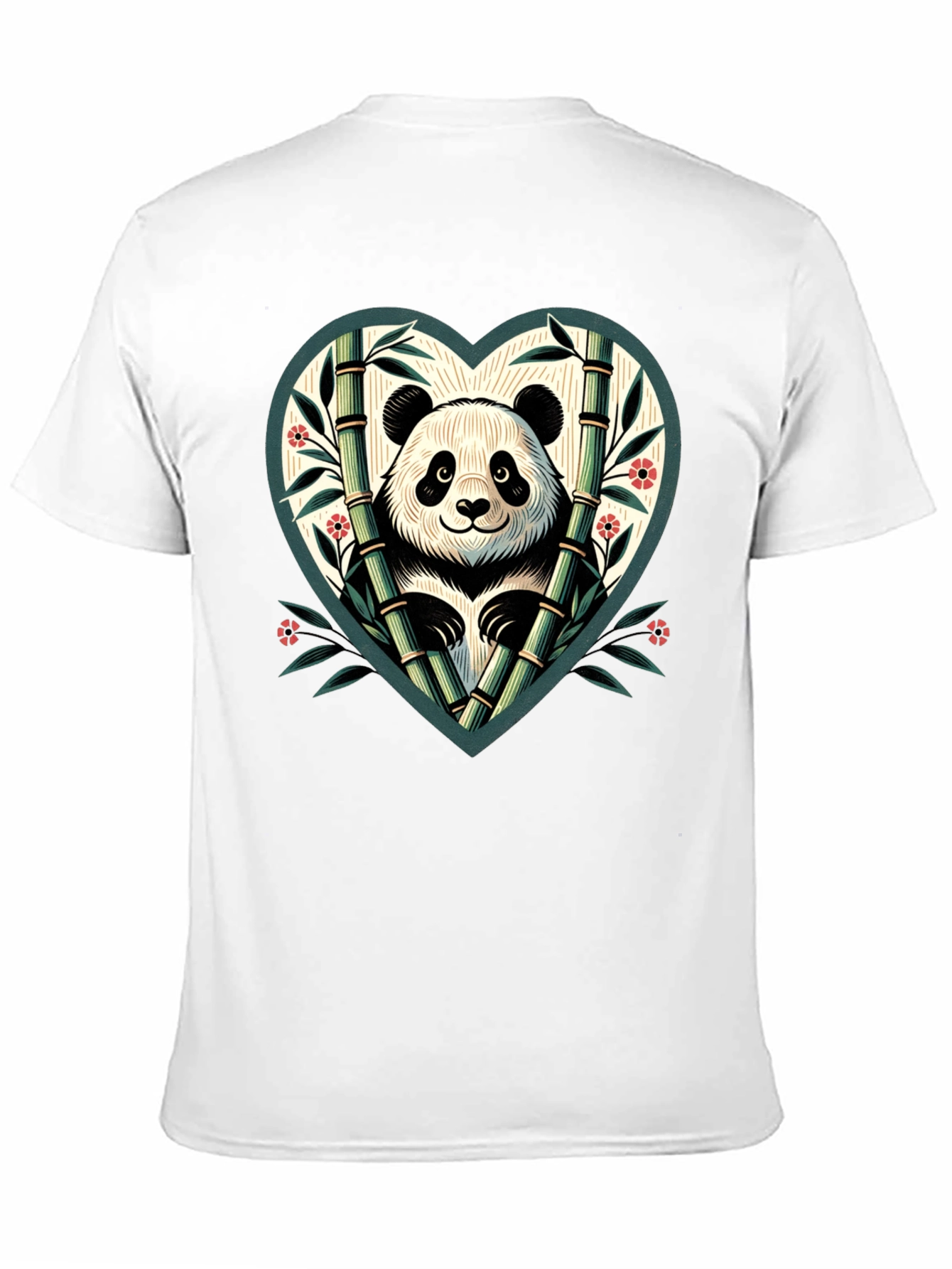 Panda Heart Bamboo Graphic Tee
