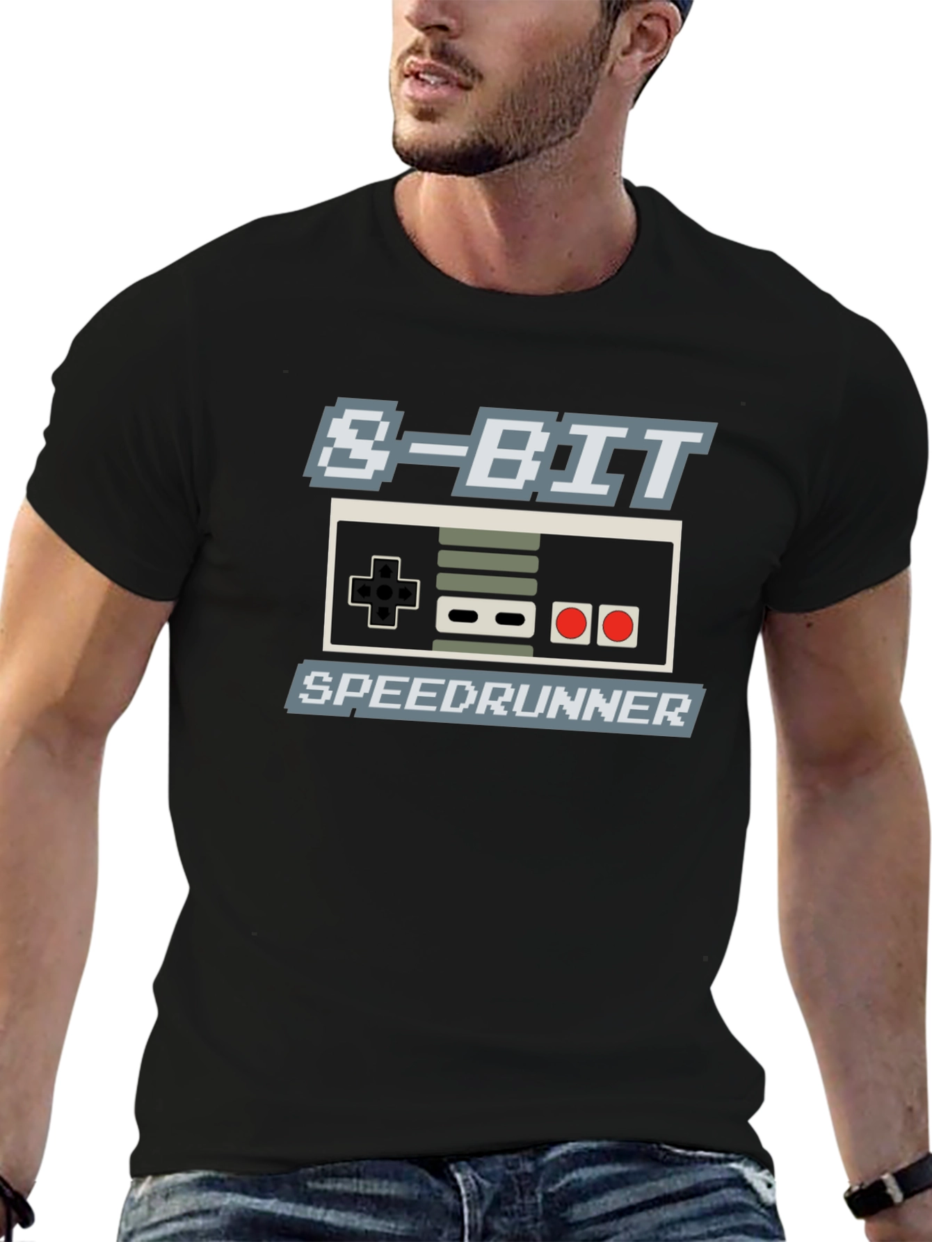8-Bit Speedrunner T-Shirt - Retro Gaming Style