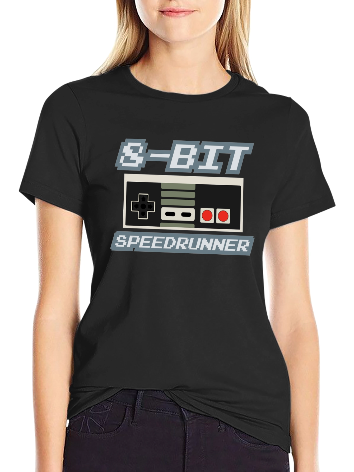 8-Bit Speedrunner T-Shirt - Retro Gaming Style