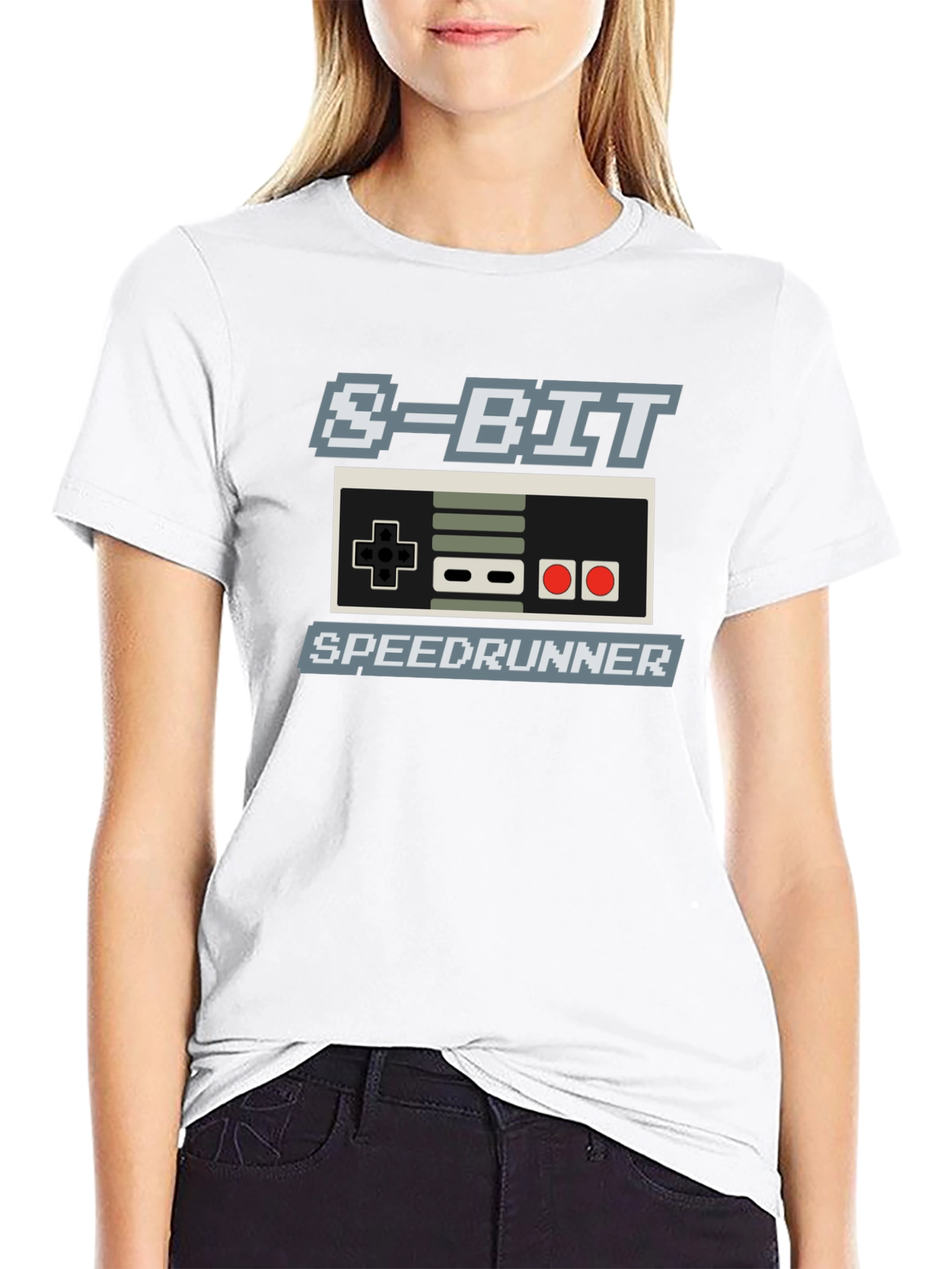 8-Bit Speedrunner T-Shirt - Retro Gaming Style