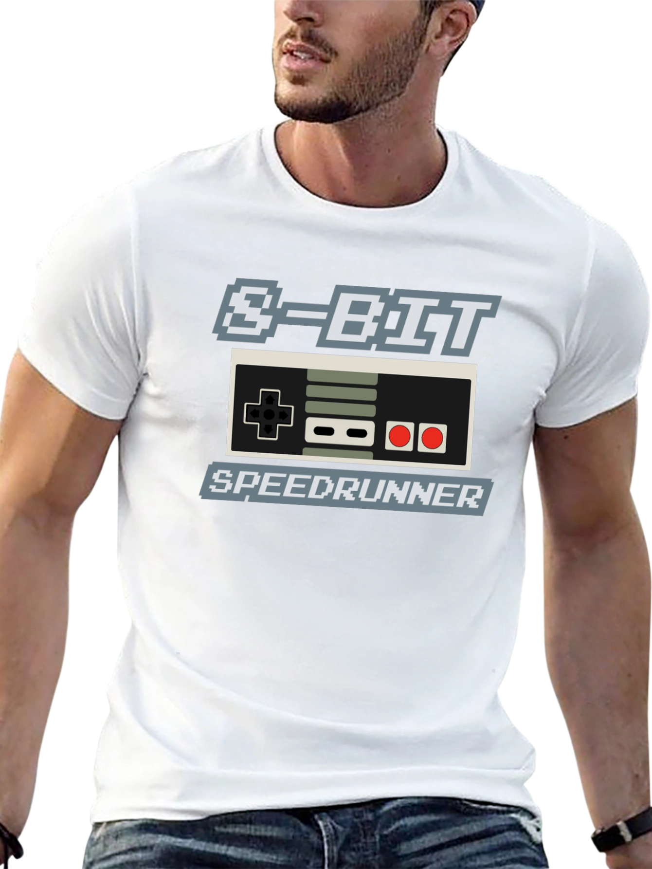8-Bit Speedrunner T-Shirt - Retro Gaming Style