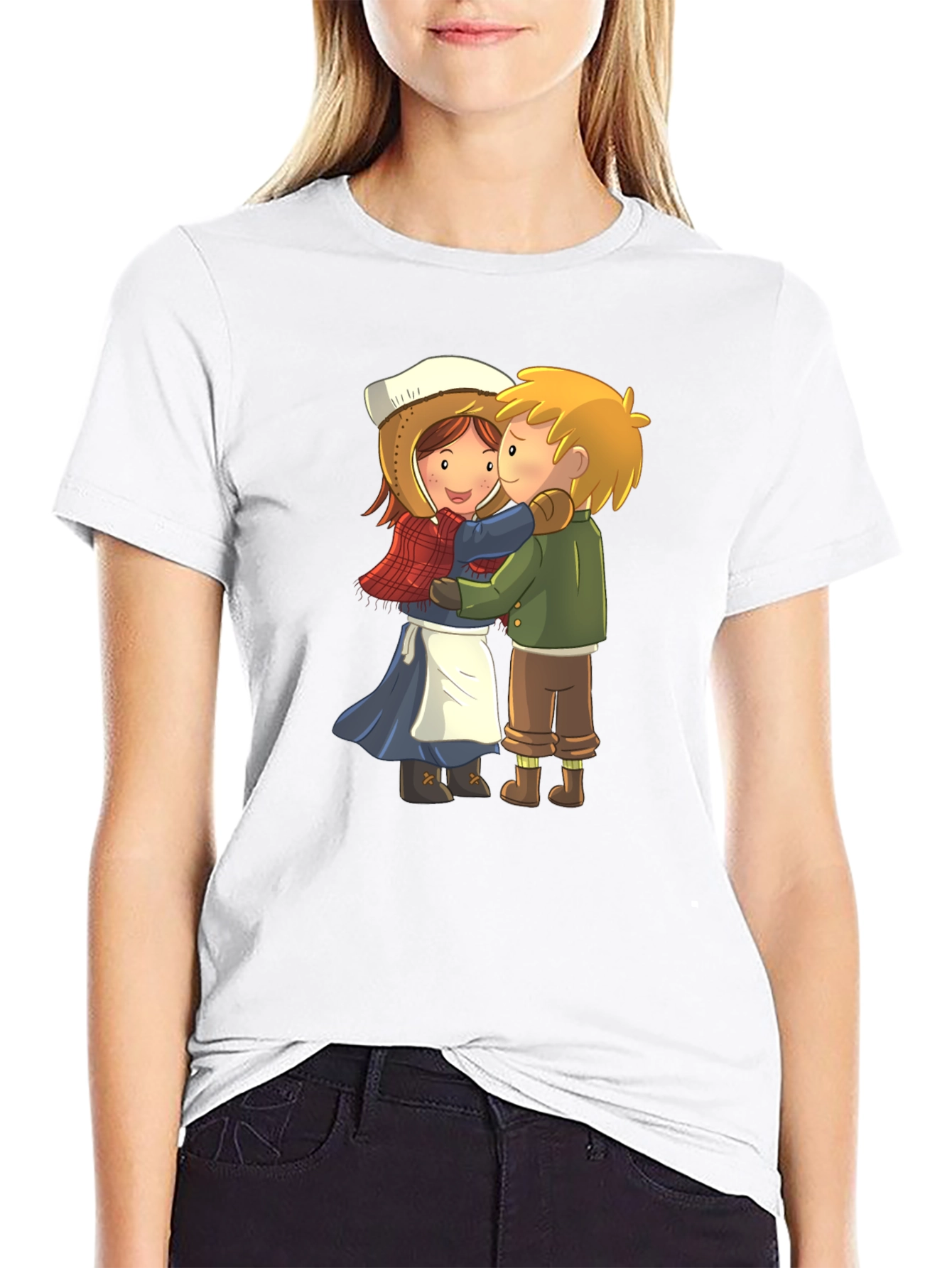 Cartoon Hug Graphic Tee