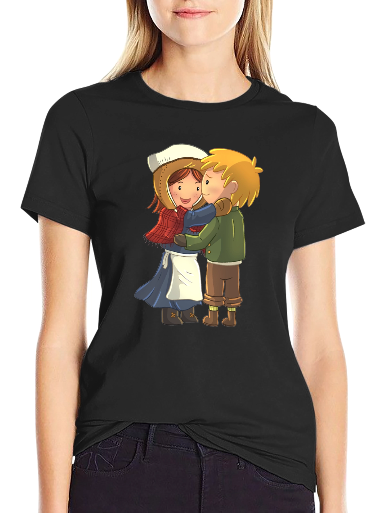Cartoon Hug Graphic Tee