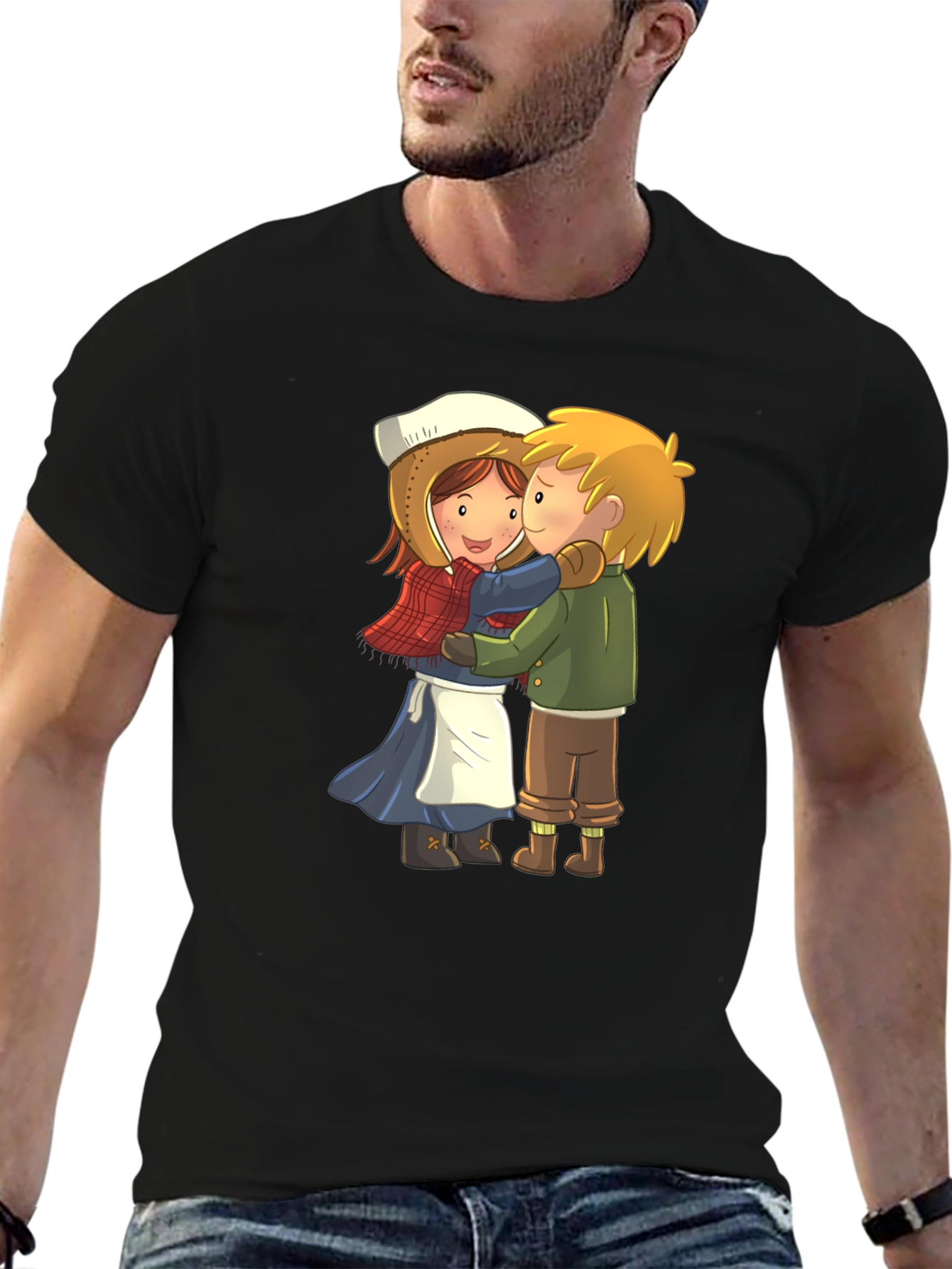 Cartoon Hug Graphic Tee