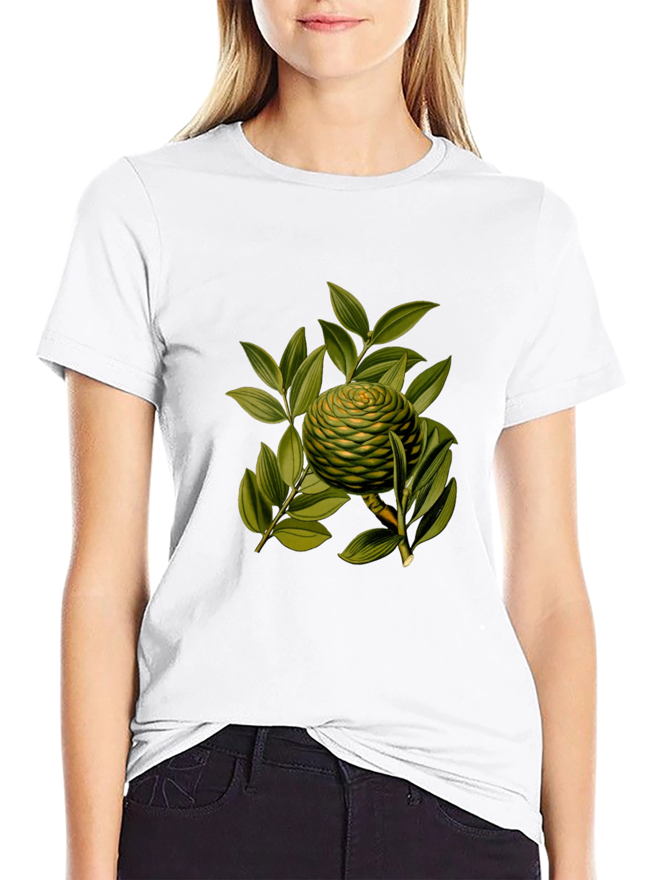 Botanical Fruit Graphic Tee - Soft Cotton Blend