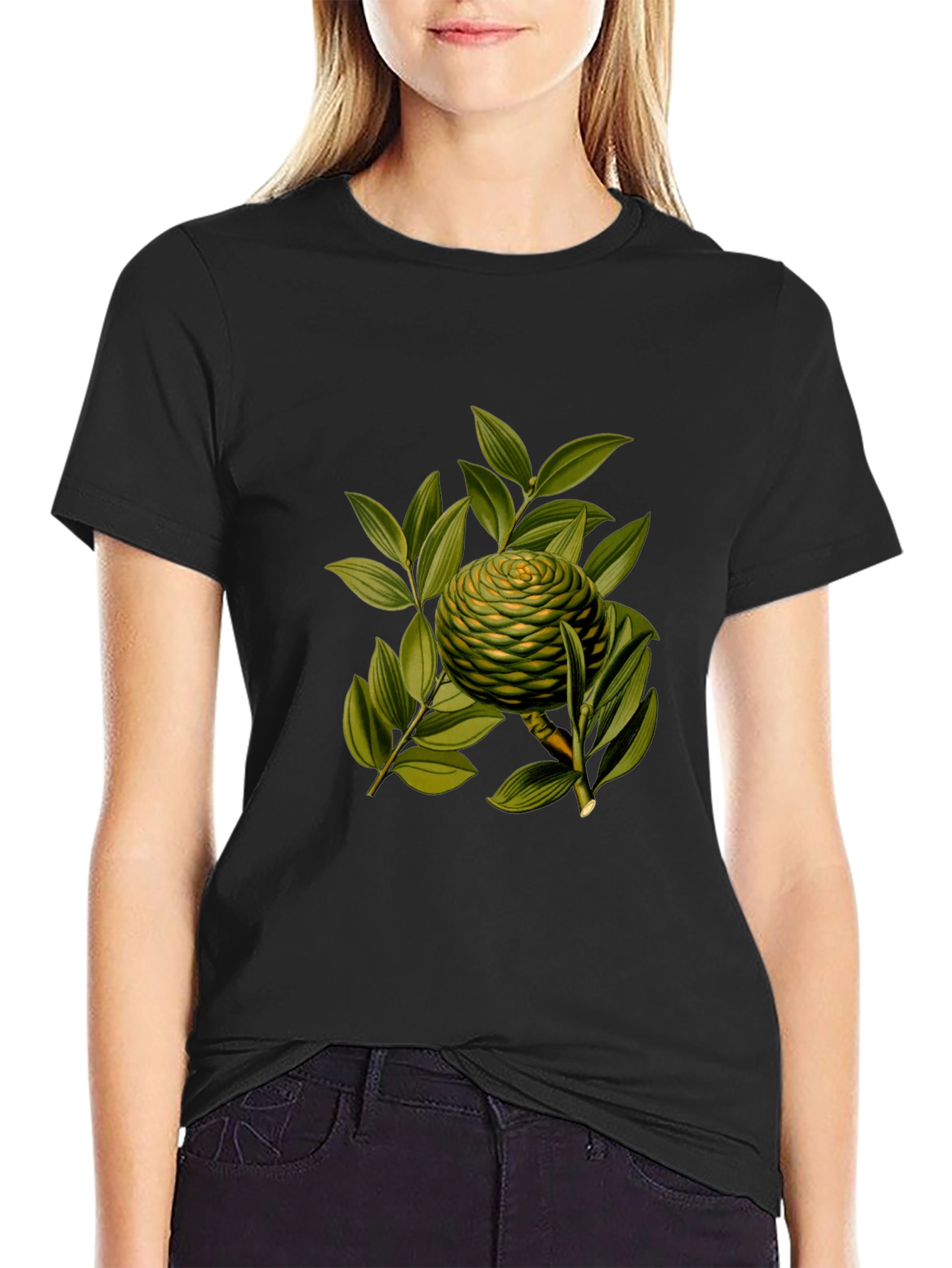 Botanical Fruit Graphic Tee - Soft Cotton Blend