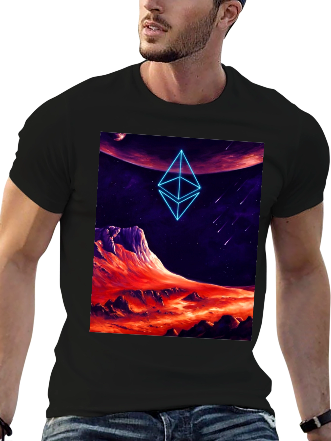 Ethereum Planet Black T-Shirt