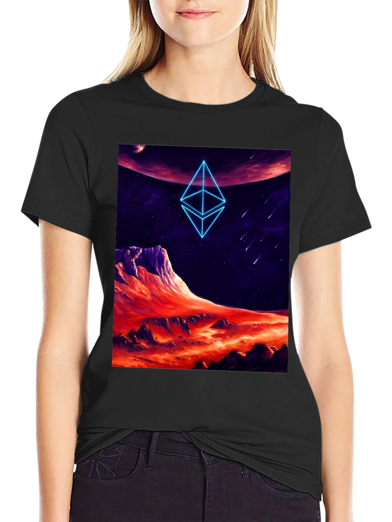 Ethereum Planet Black T-Shirt
