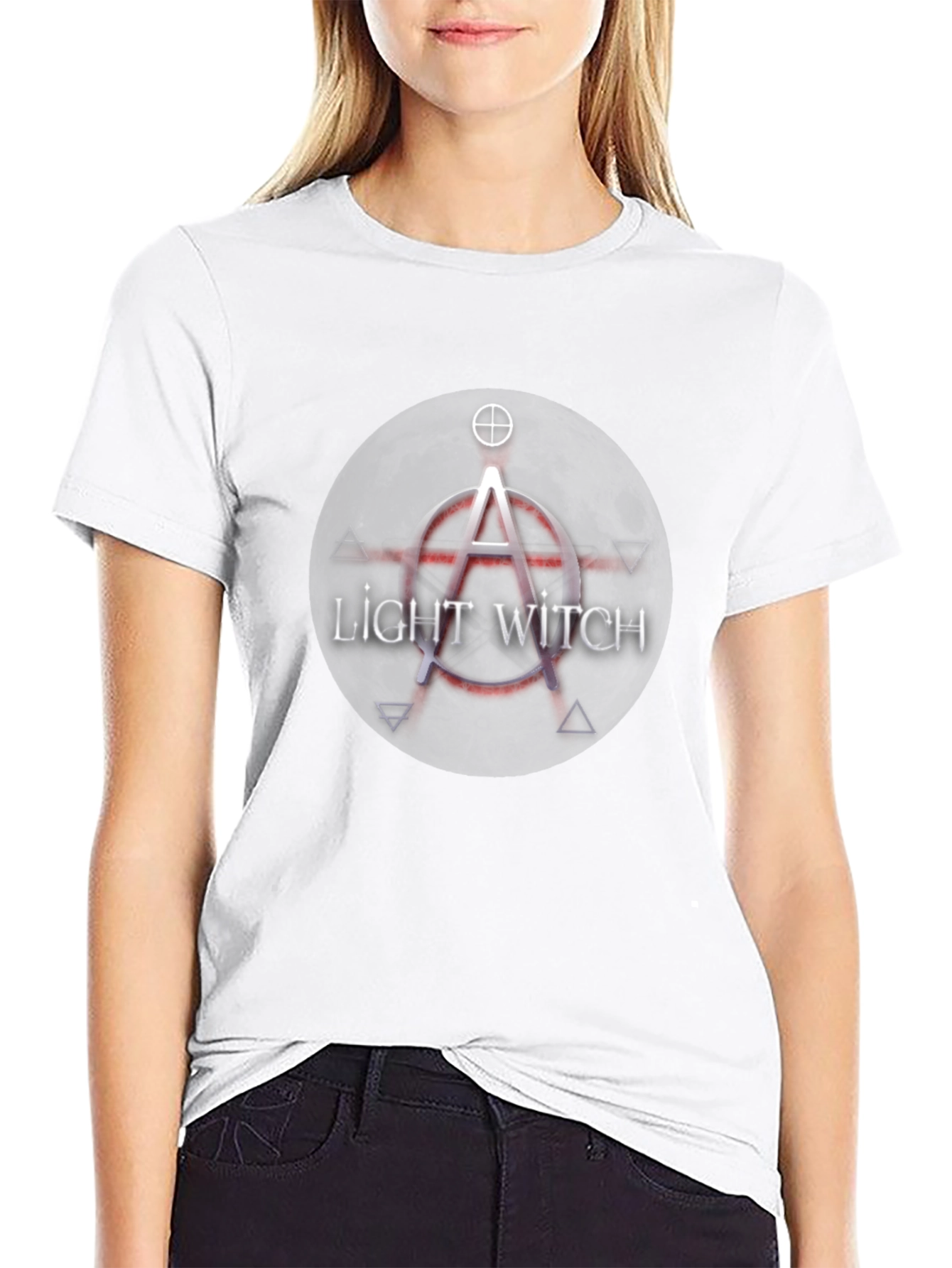 Light Witch Graphic Tee - Black Cotton T-Shirt