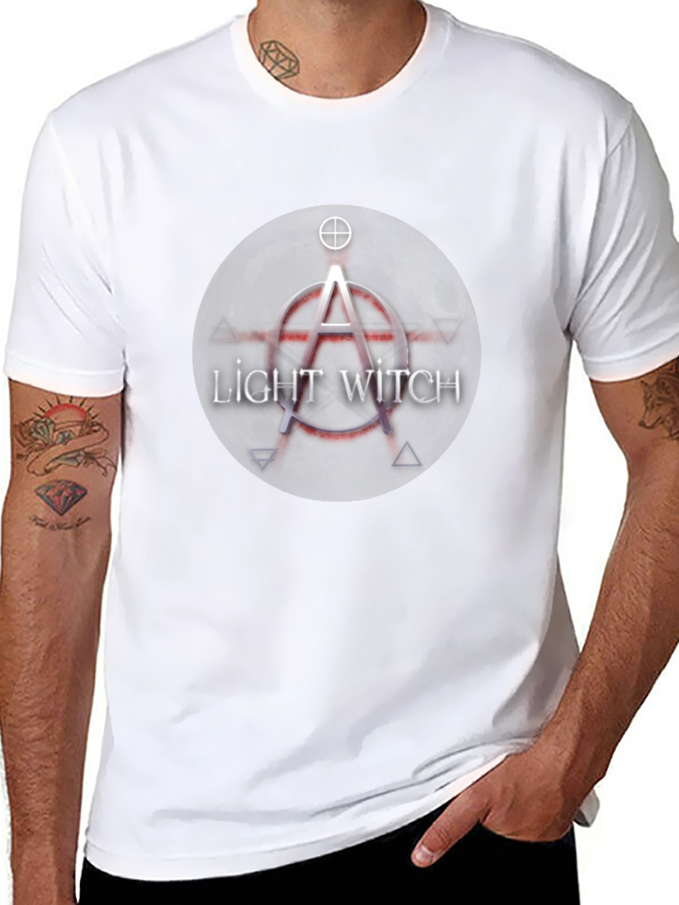 Light Witch Graphic Tee - Black Cotton T-Shirt