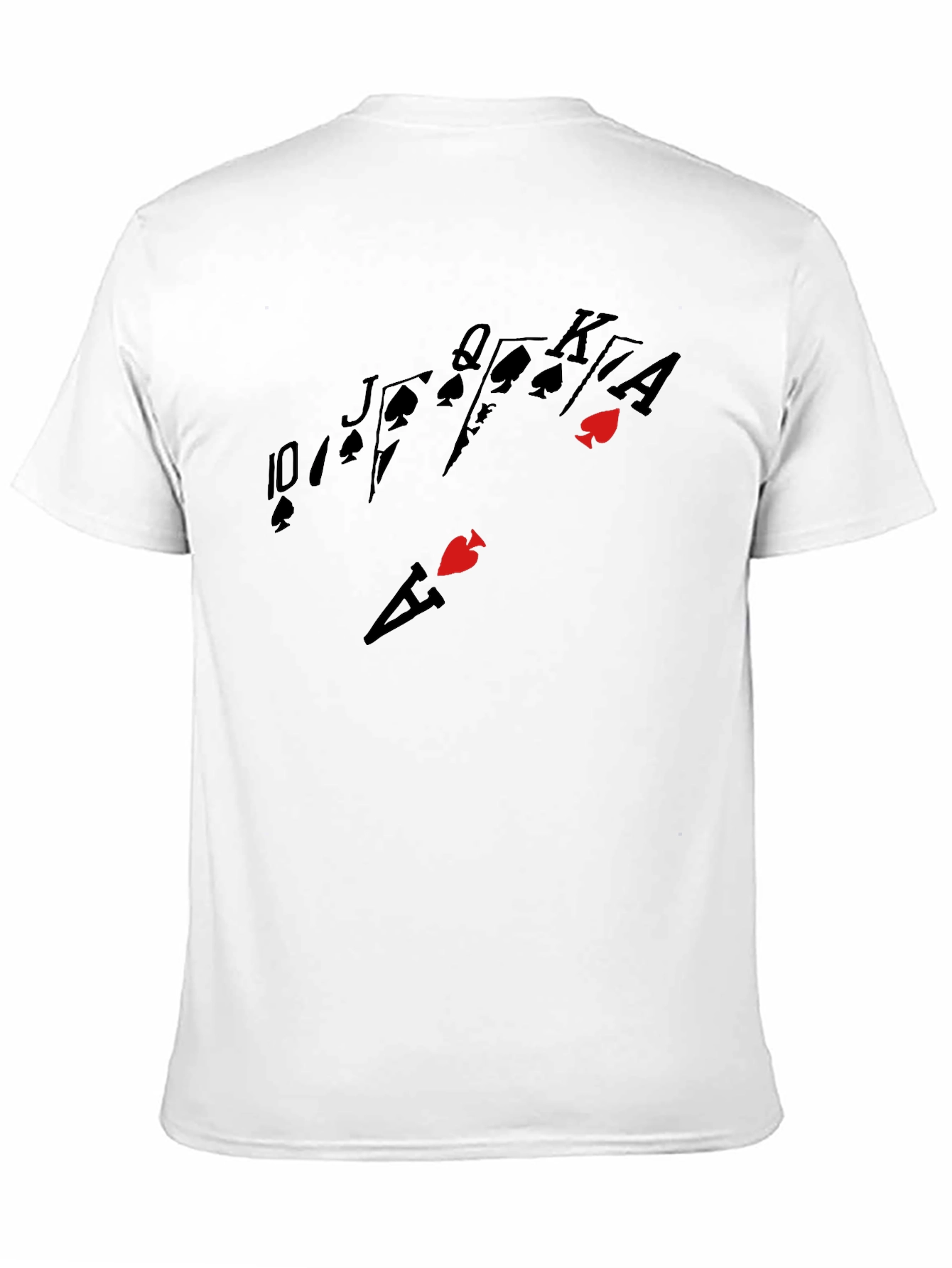 Royal Flush Graphic Black T-Shirt