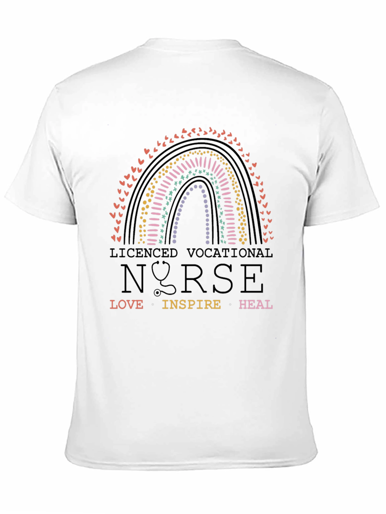 Licensed Vocational Nurse Rainbow Graphic Tee
