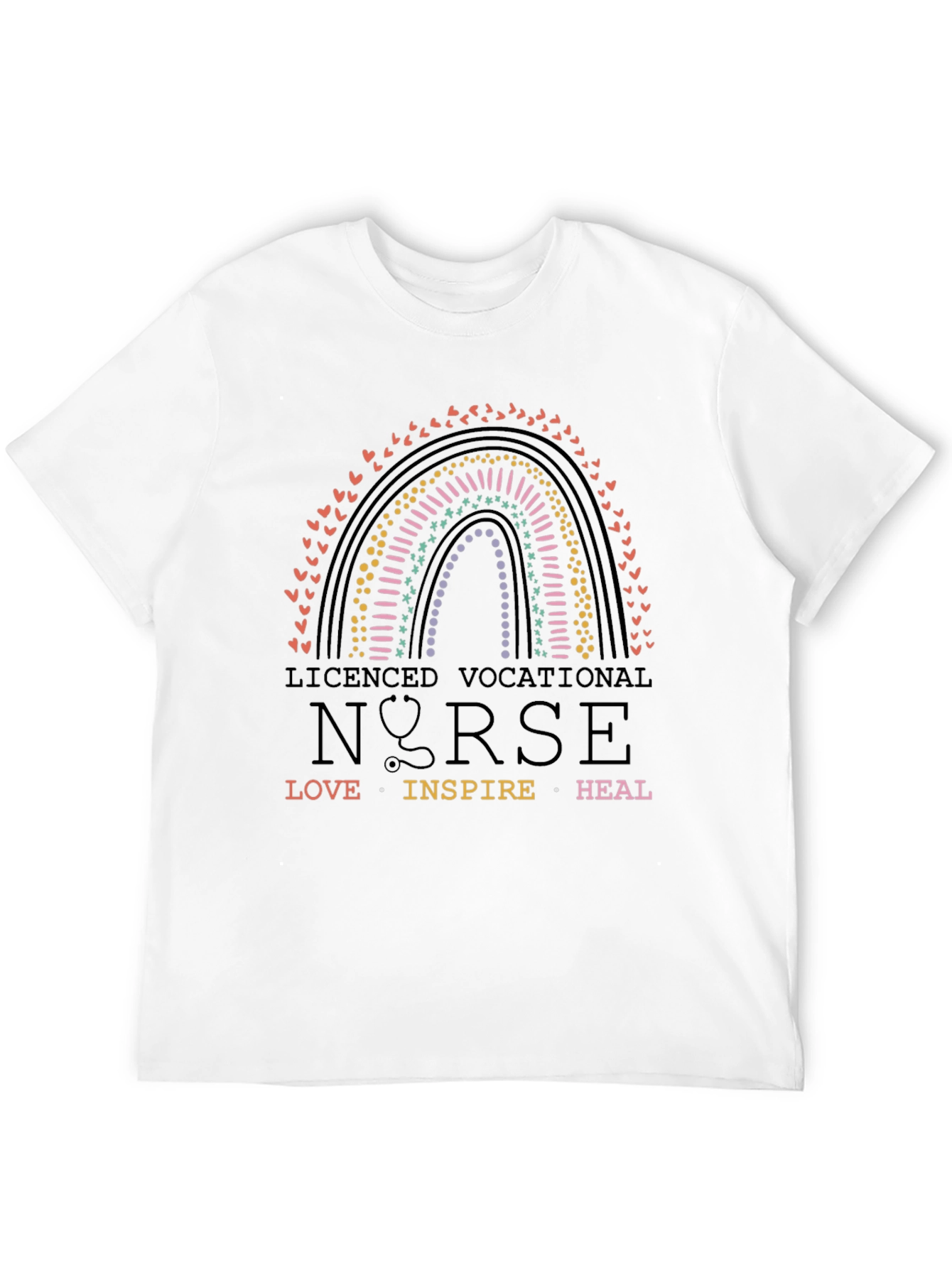 Licensed Vocational Nurse Rainbow Graphic Tee