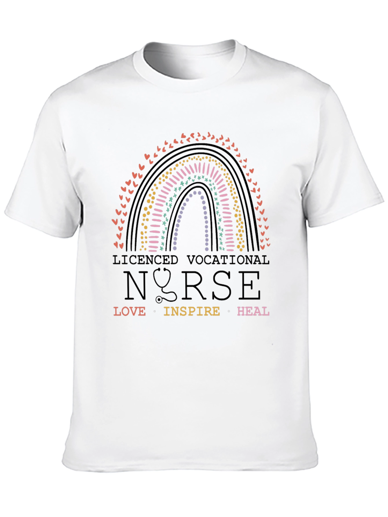 Licensed Vocational Nurse Rainbow Graphic Tee