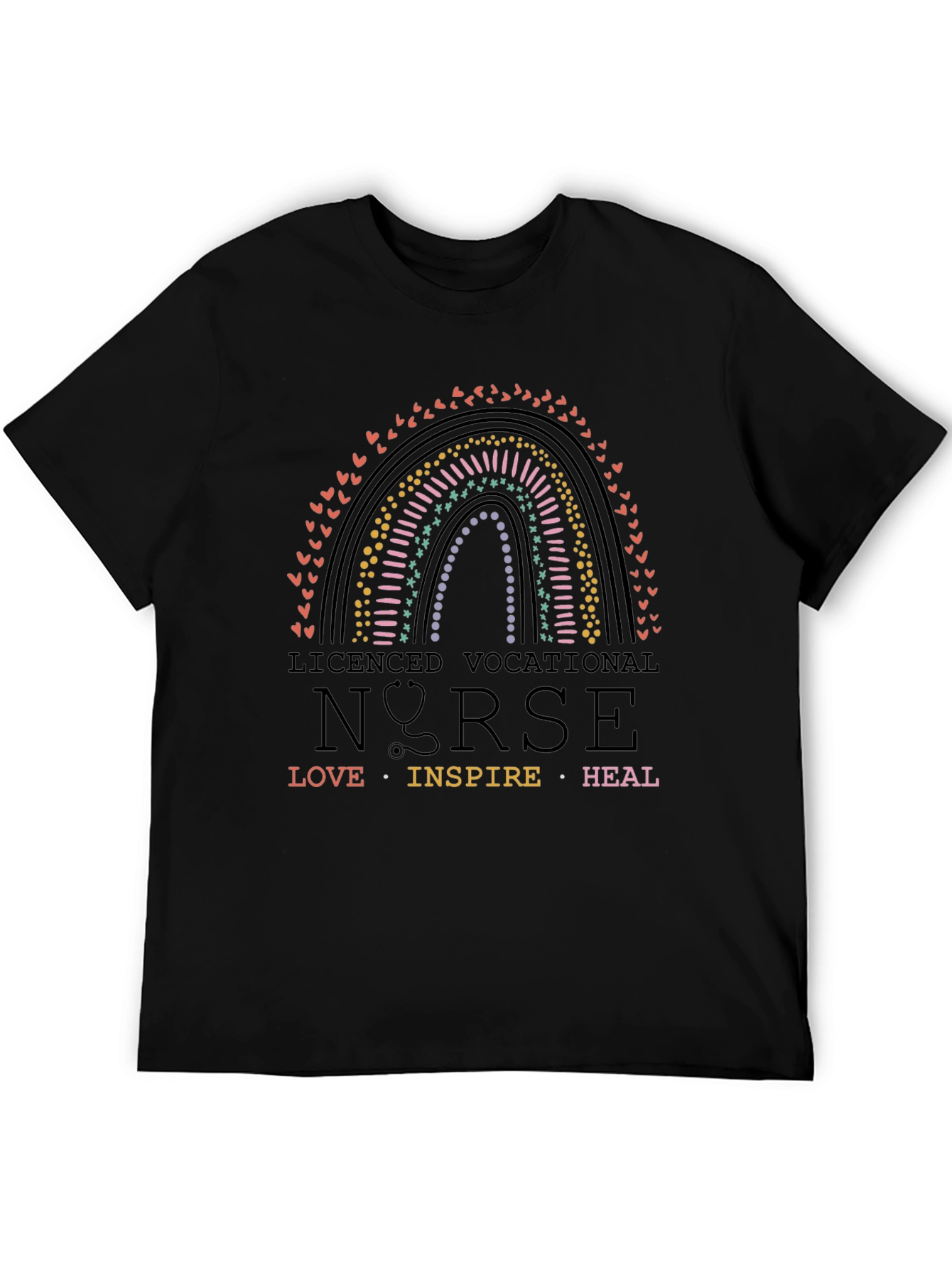 Licensed Vocational Nurse Rainbow Graphic Tee