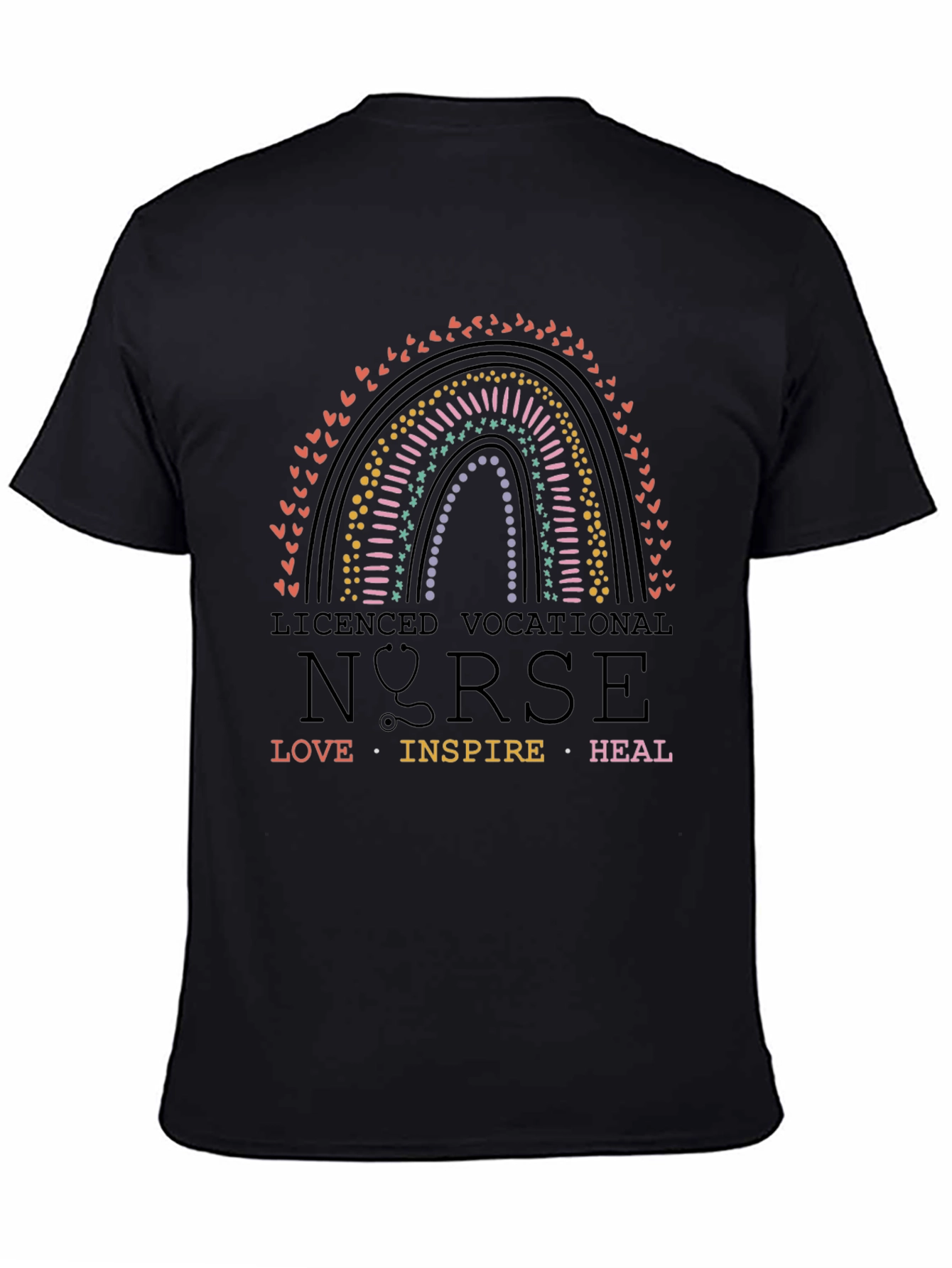 Licensed Vocational Nurse Rainbow Graphic Tee