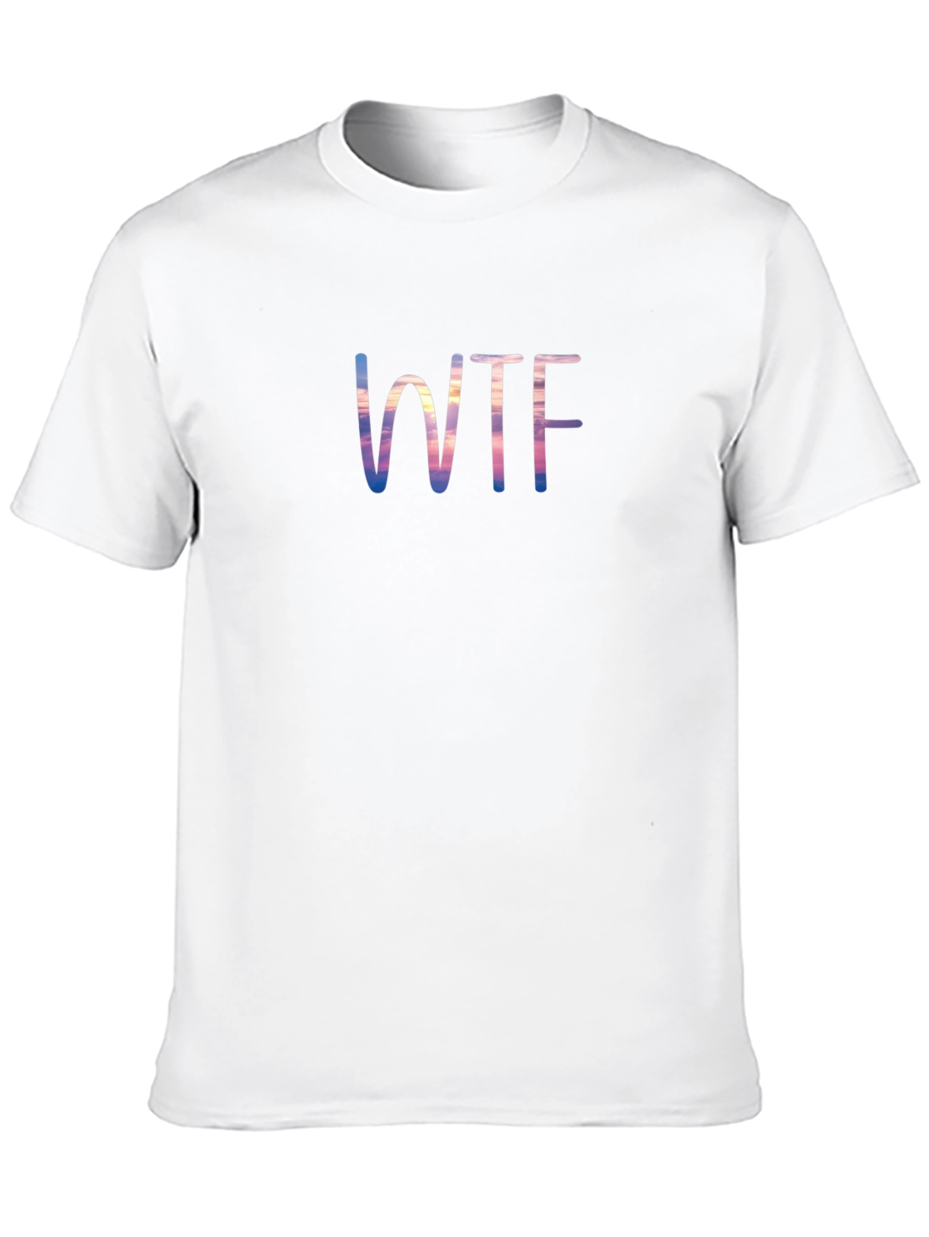 WTF Sunset Graphic Tee - Black Cotton T-Shirt