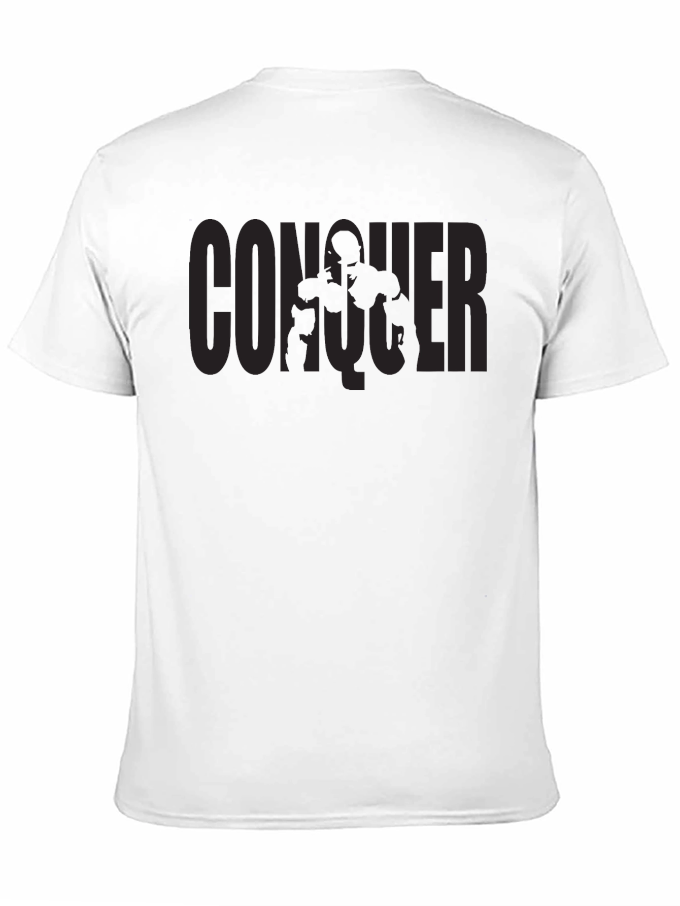 Conquer Graphic T-Shirt - Black Crew Neck Tee