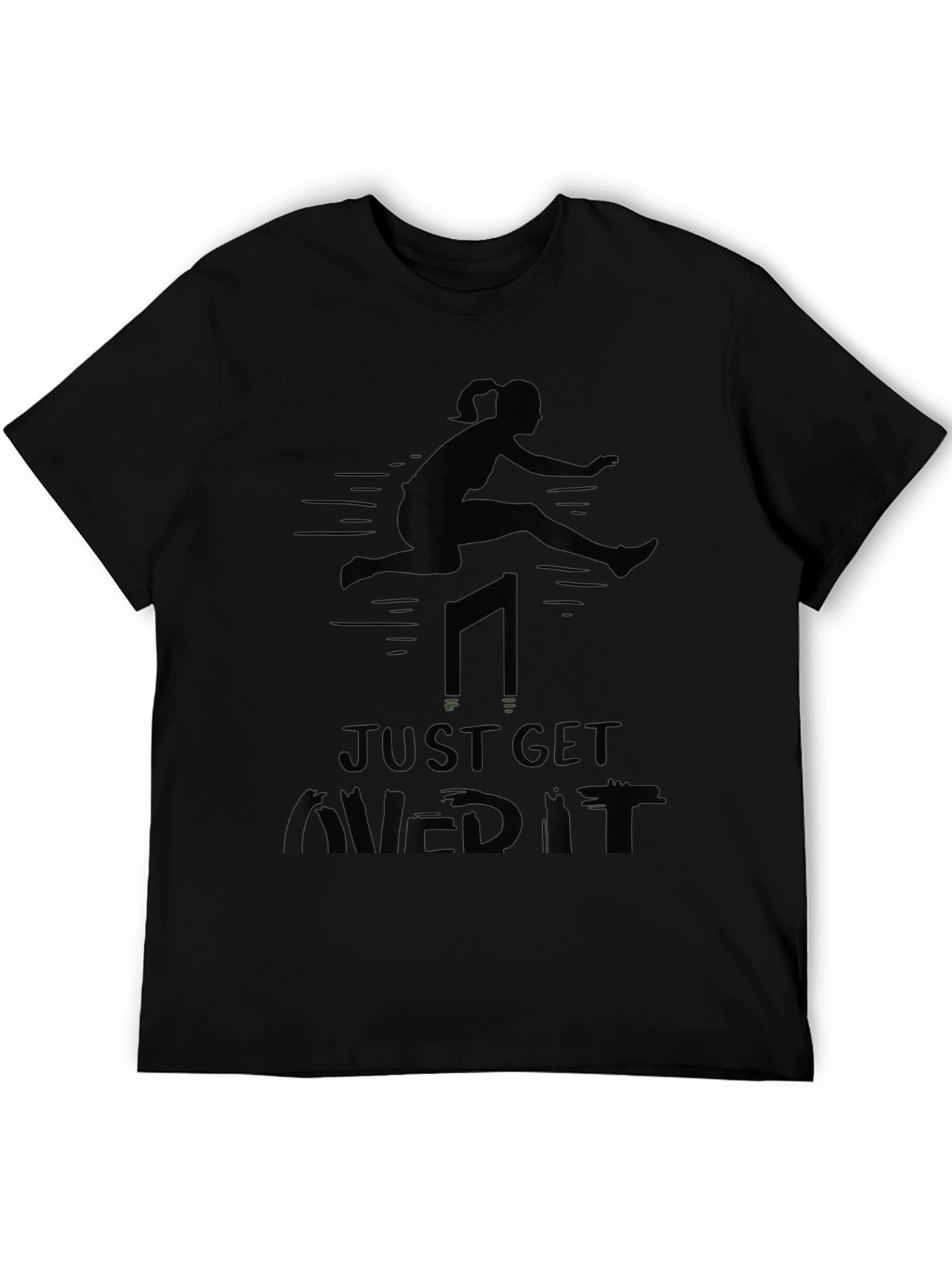 Just Get Hurdled It T-Shirt Black Athletic Tee