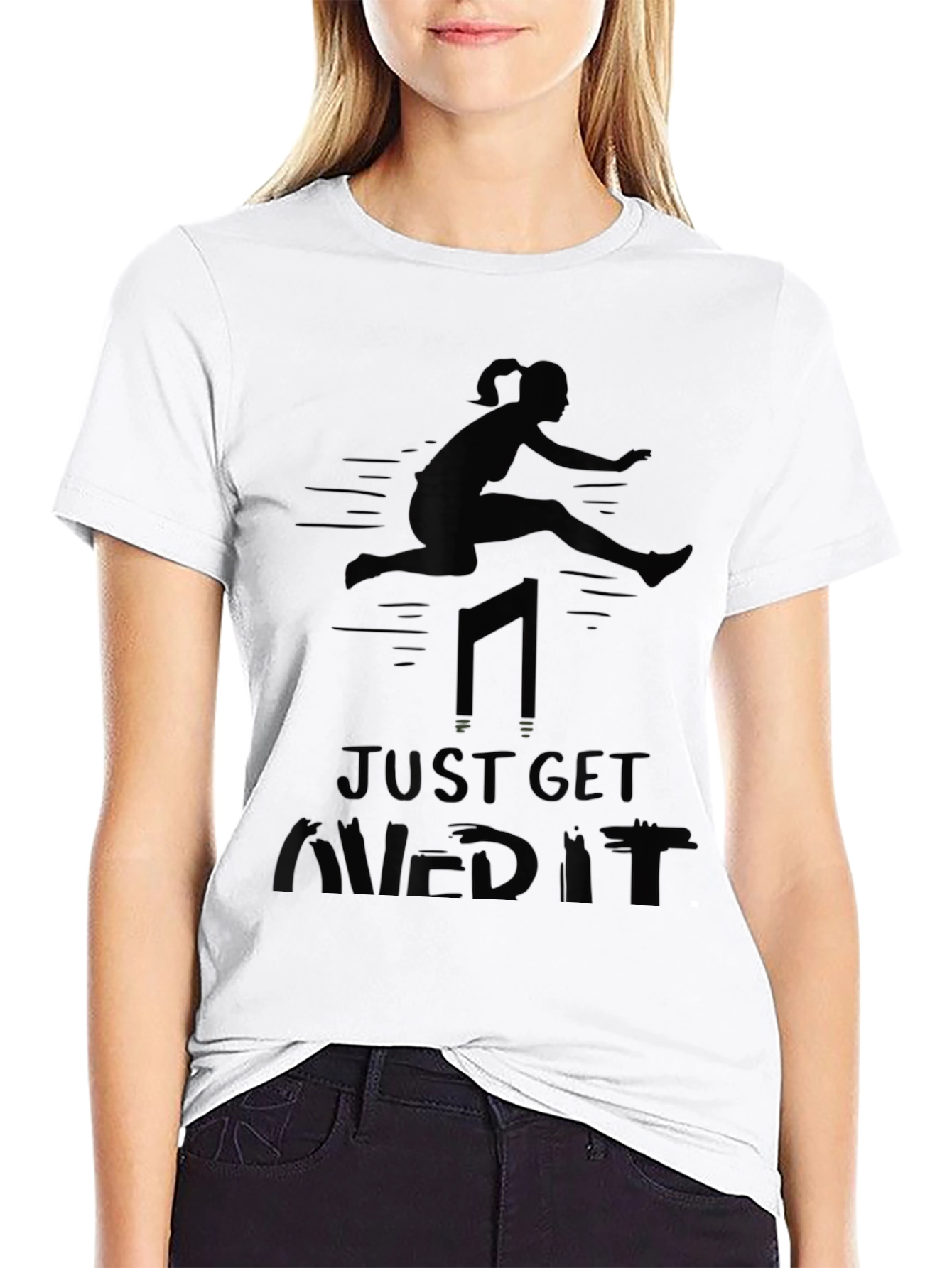 Just Get Hurdled It T-Shirt Black Athletic Tee