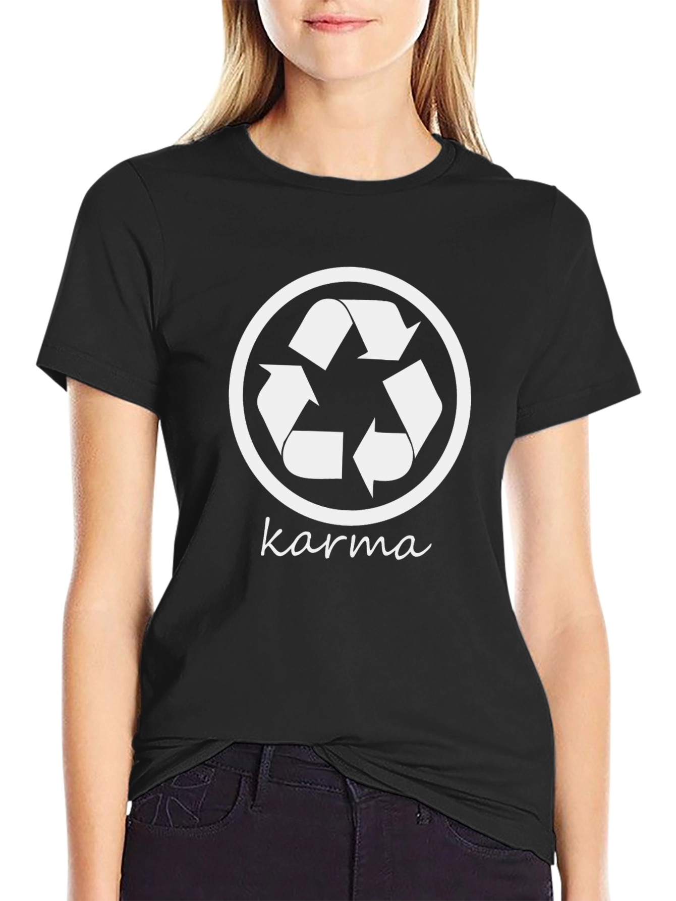Karma Recycle Symbol Graphic T-Shirt