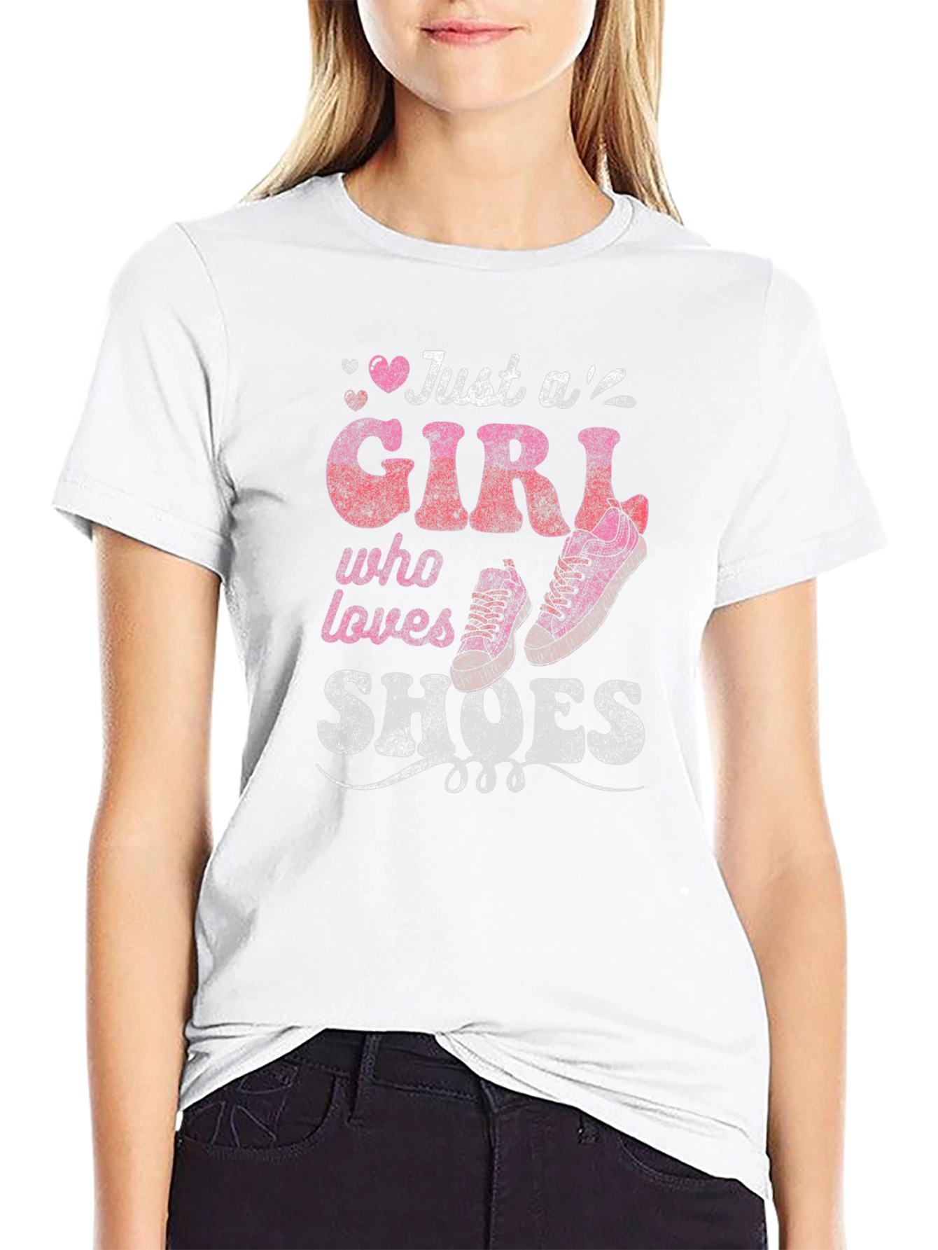 Just A Girl Who Loves Shoes Graphic T-Shirt