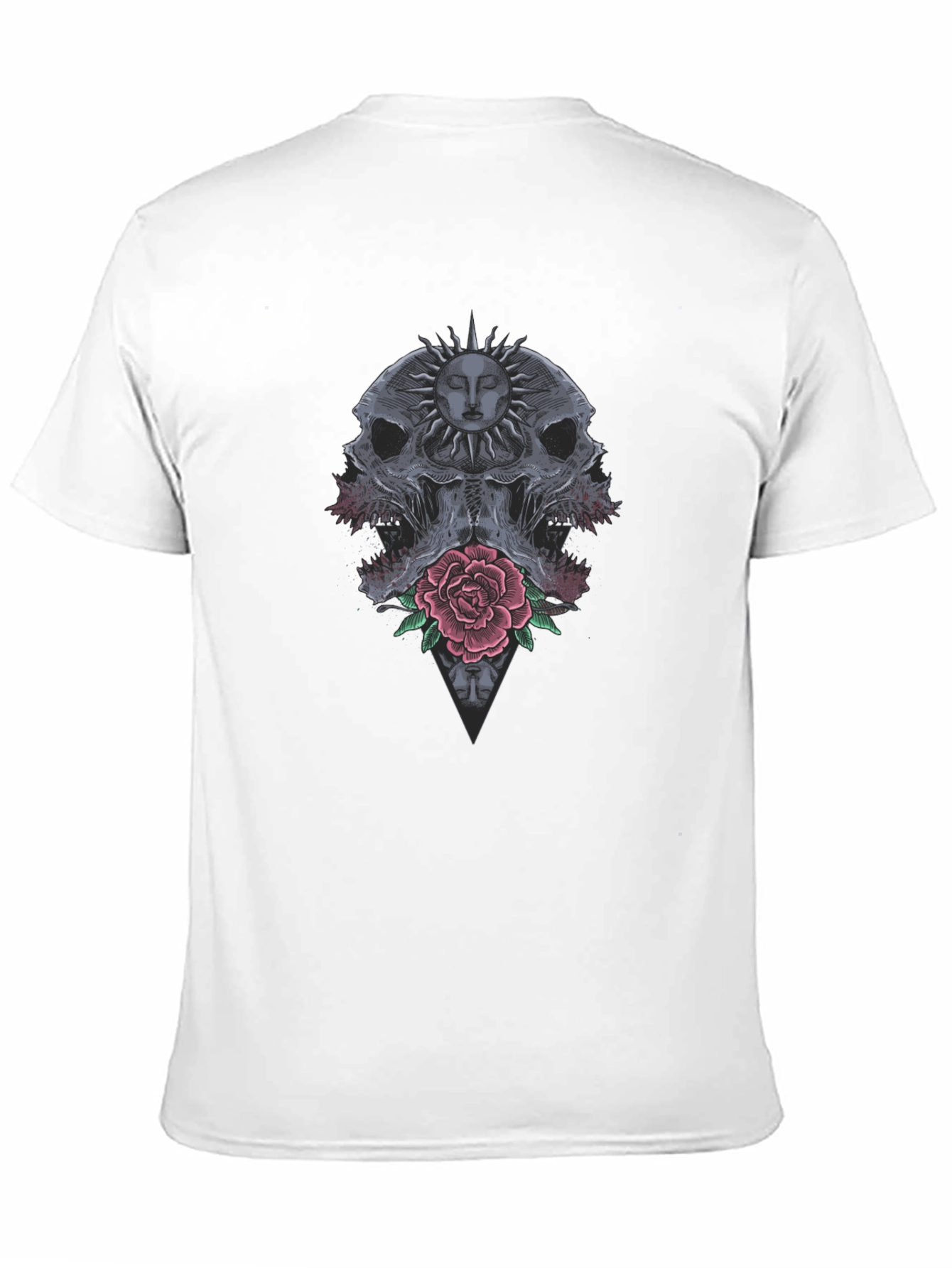 Skull & Rose Graphic Tee - Dark Aesthetic