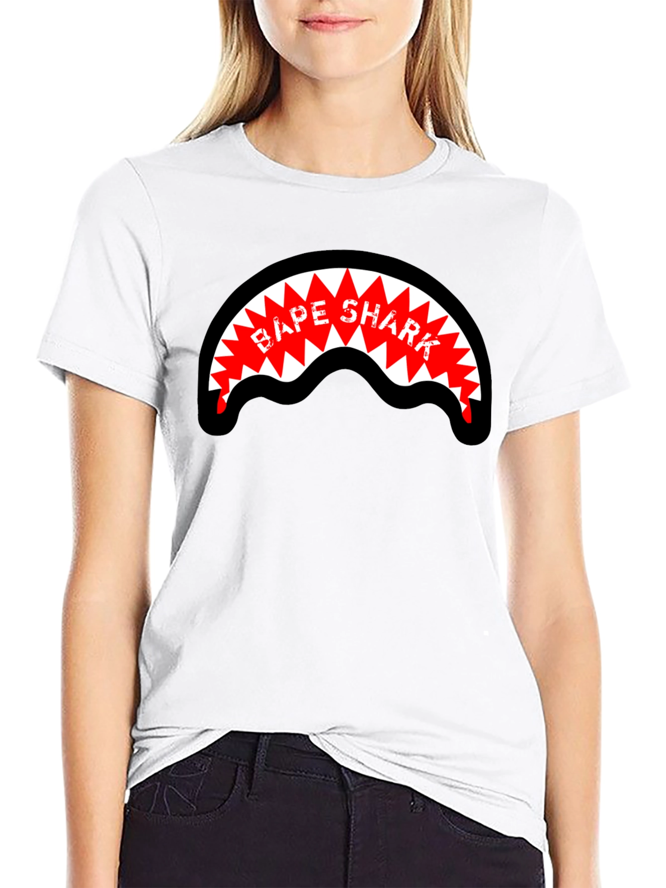 BAPE Shark Graphic Black Tee