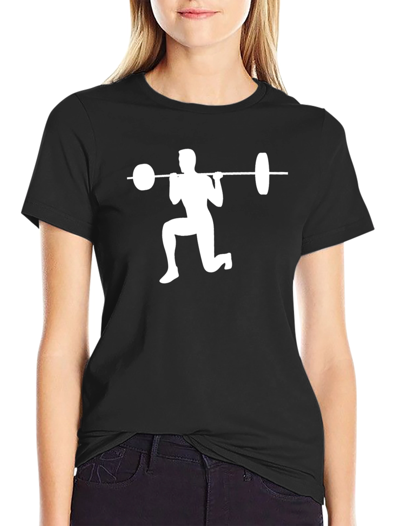 Weightlifting Squat Graphic Tee - Black