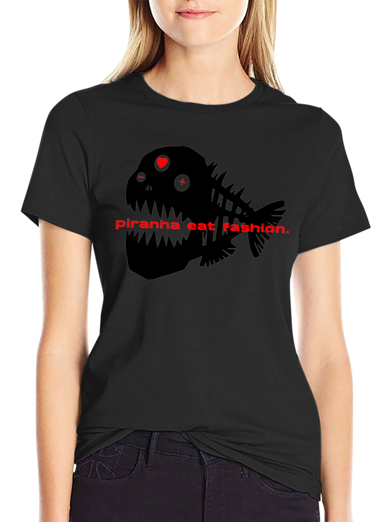 Piranha Eat Fashion Graphic T-Shirt