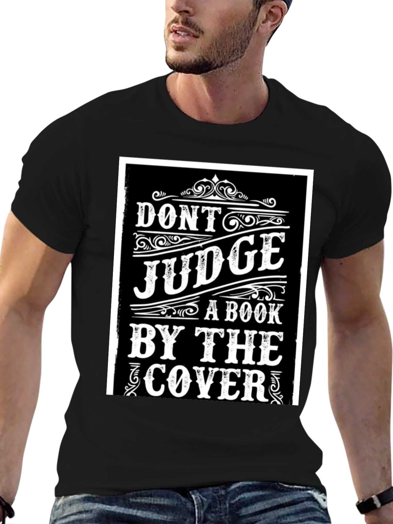 Dont Judge a Book T-Shirt - Black Graphic Tee