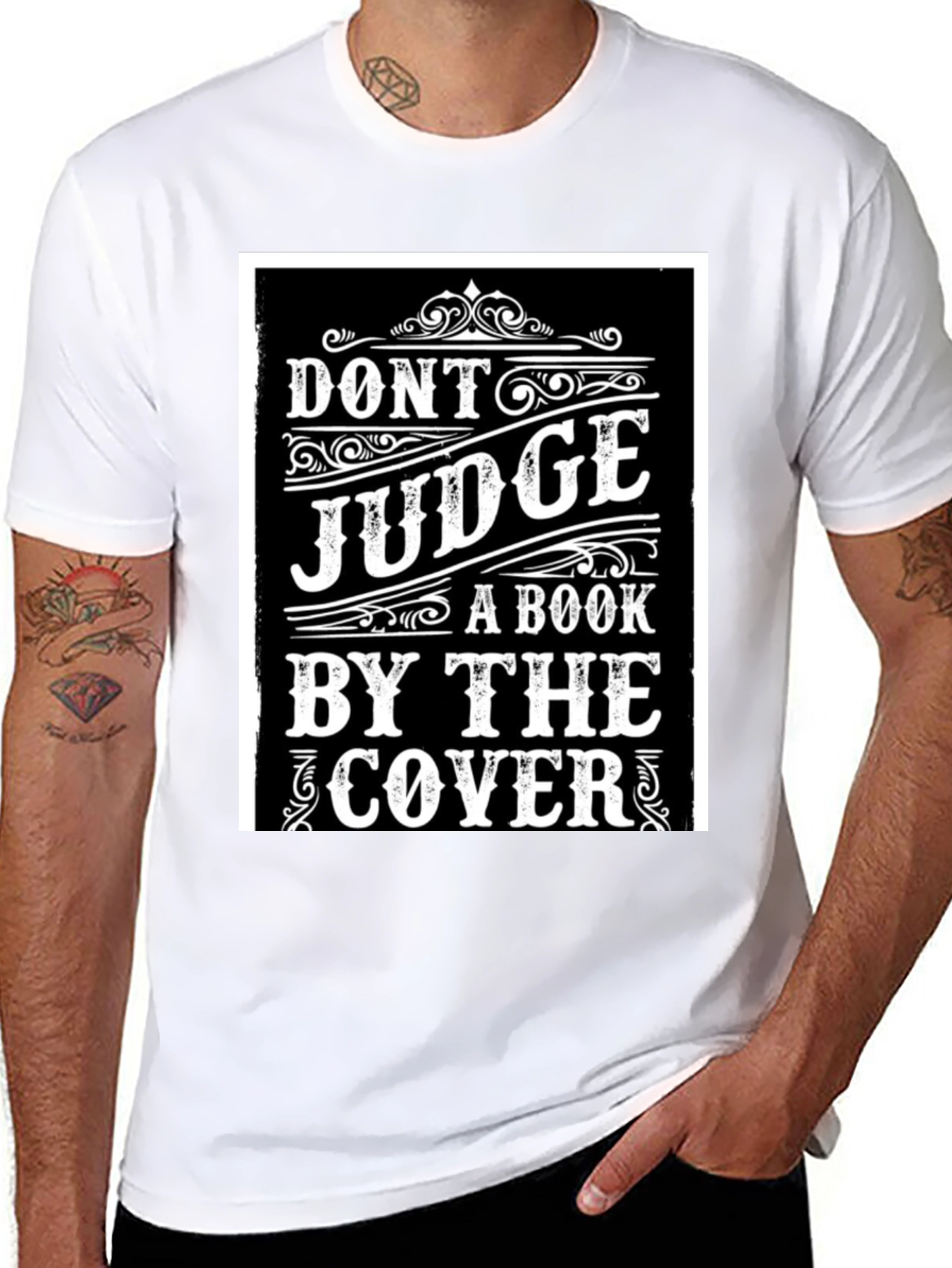 Dont Judge a Book T-Shirt - Black Graphic Tee