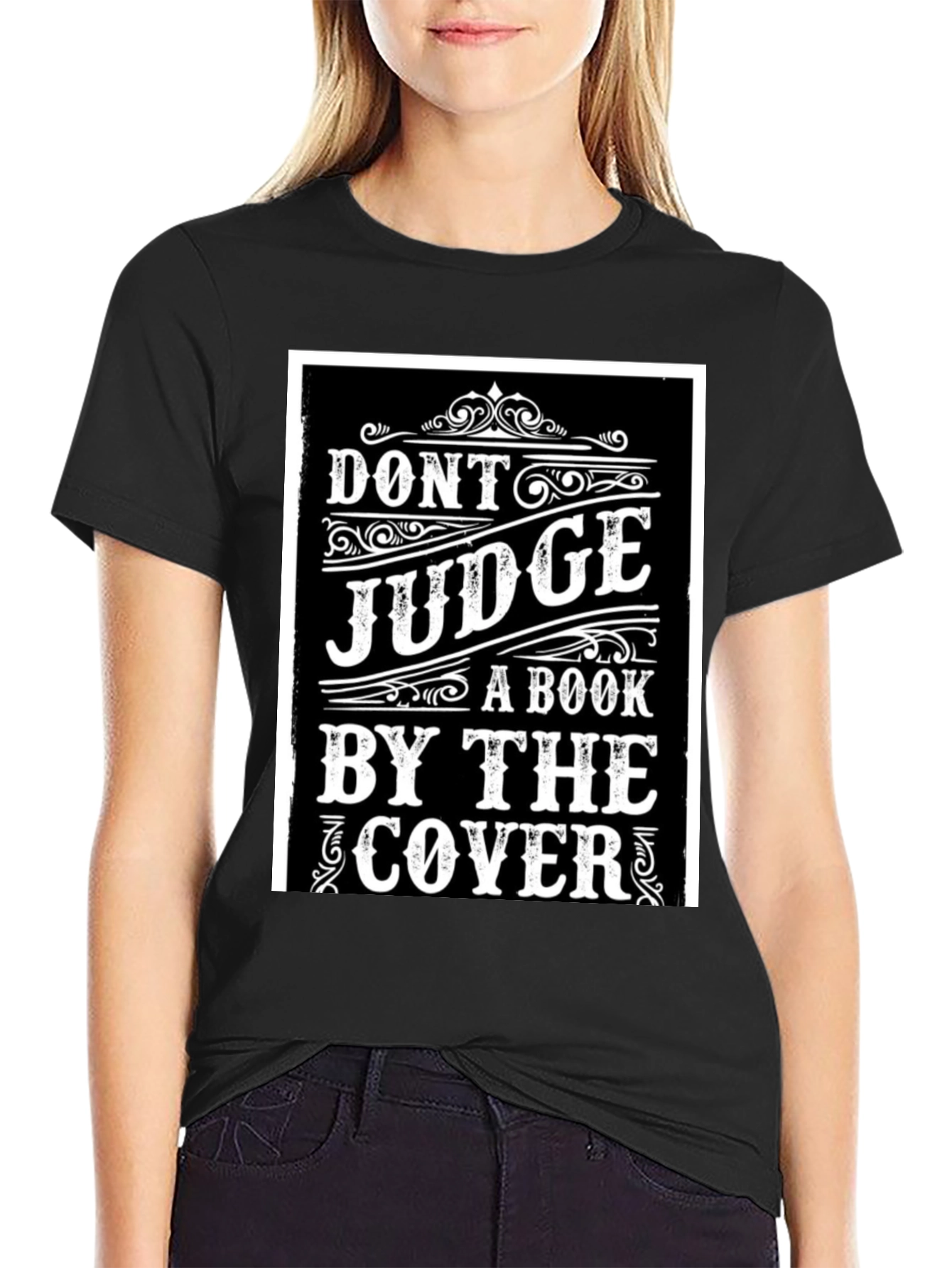 Dont Judge a Book T-Shirt - Black Graphic Tee