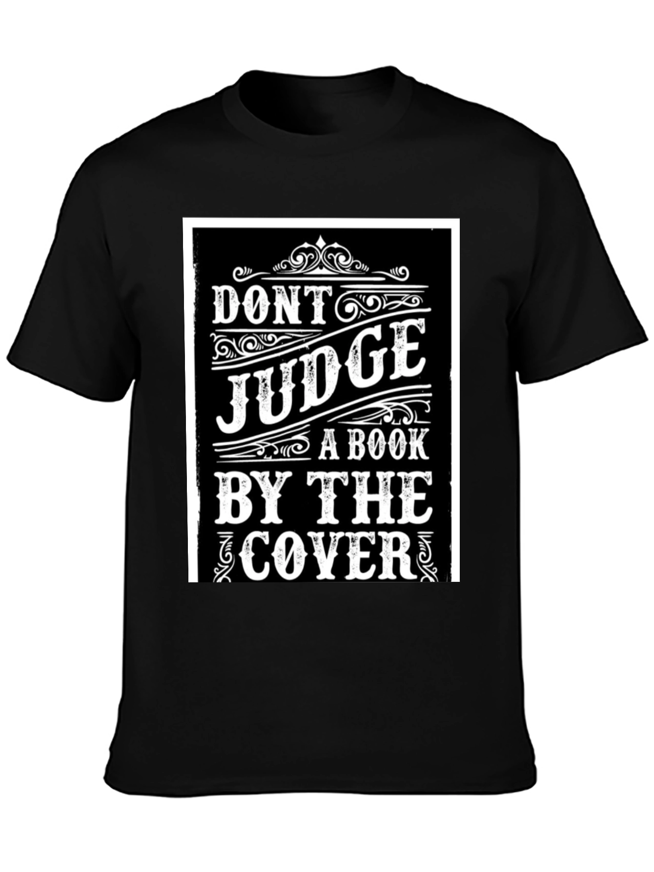 Dont Judge a Book T-Shirt - Black Graphic Tee