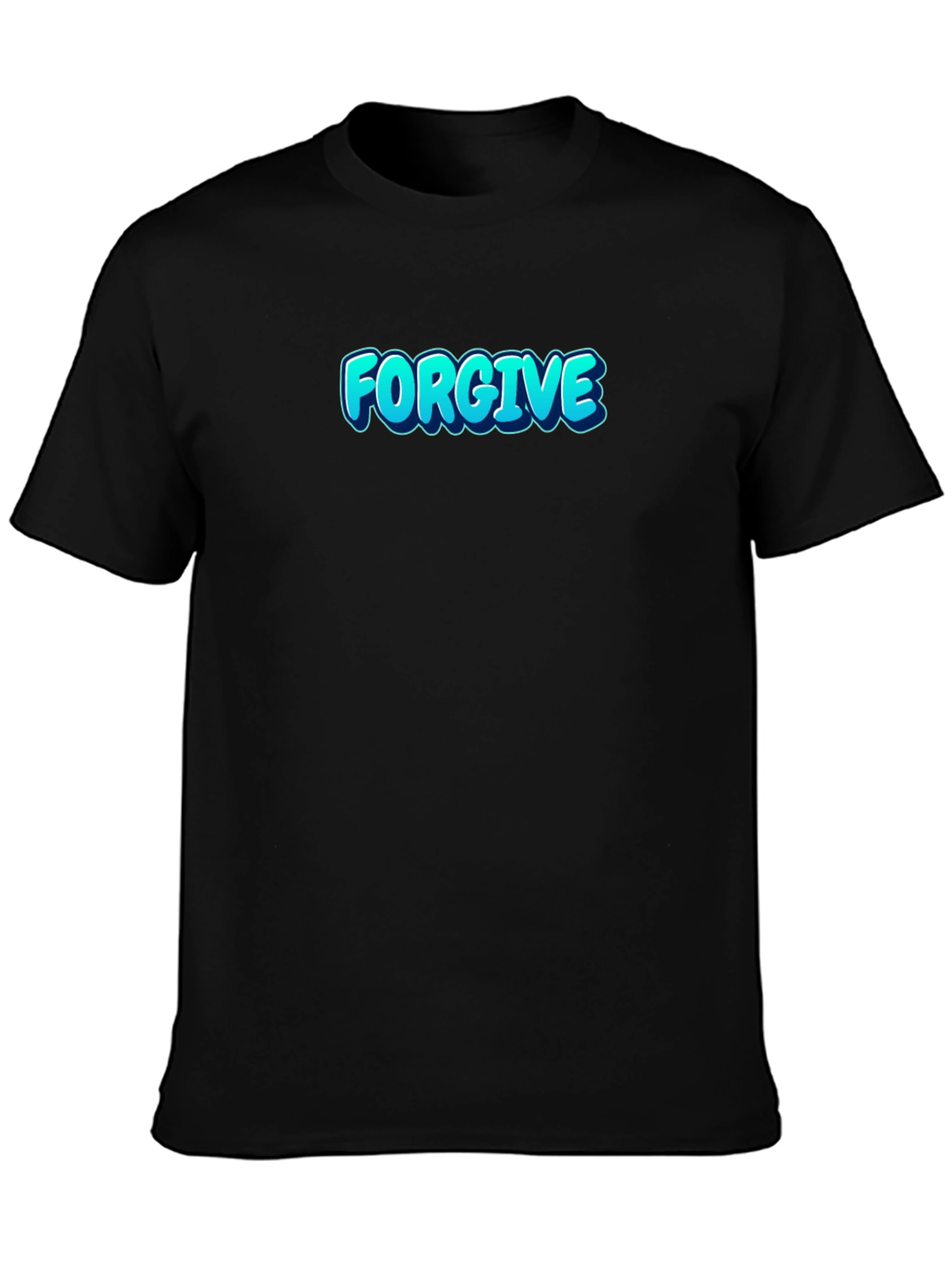 Forgive Graphic Print Black T-Shirt