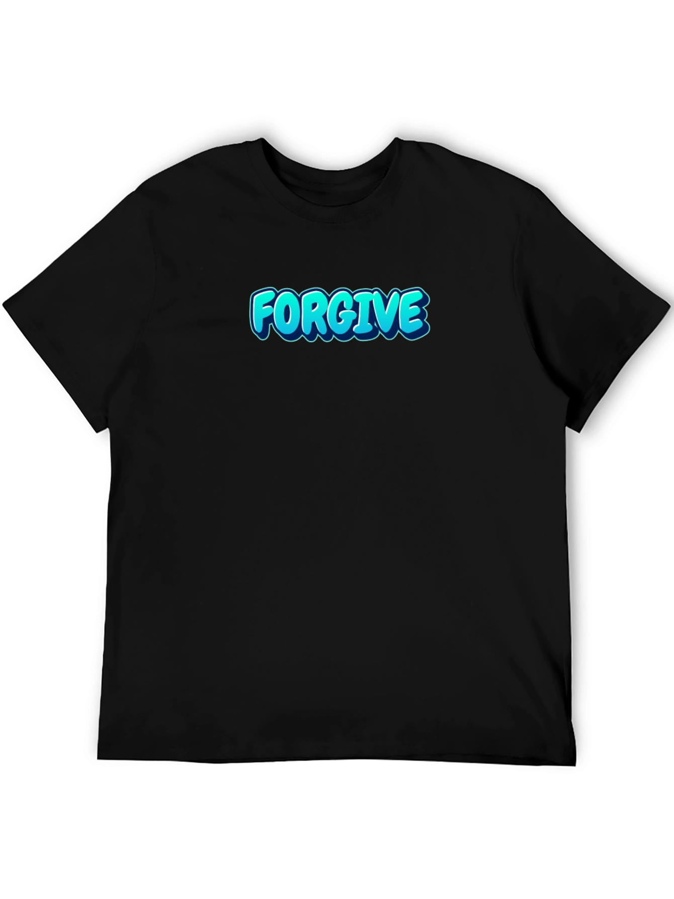 Forgive Graphic Print Black T-Shirt