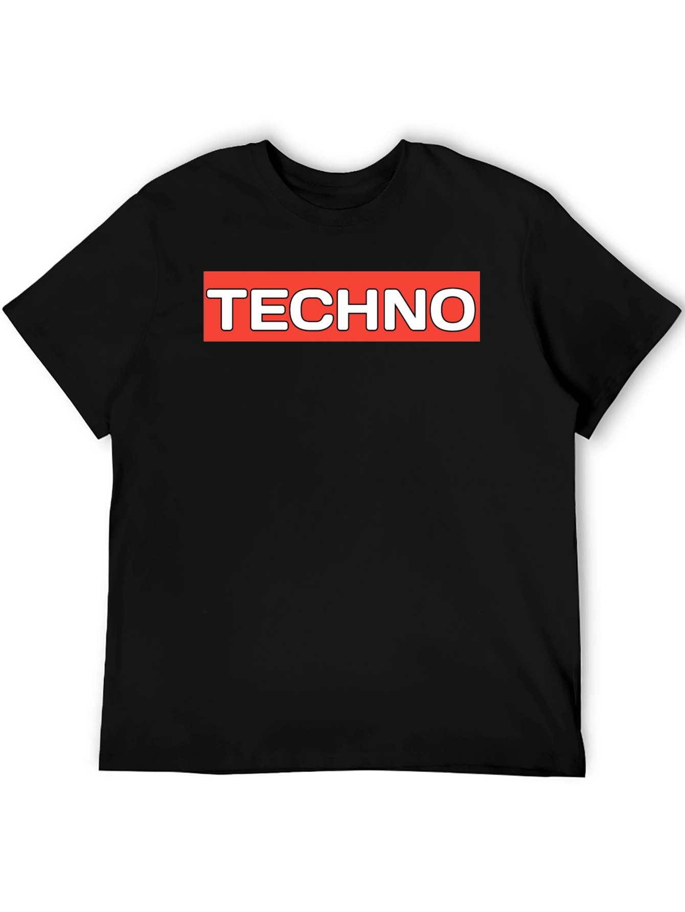 Techno Graphic Tee - Classic Black Crew Neck