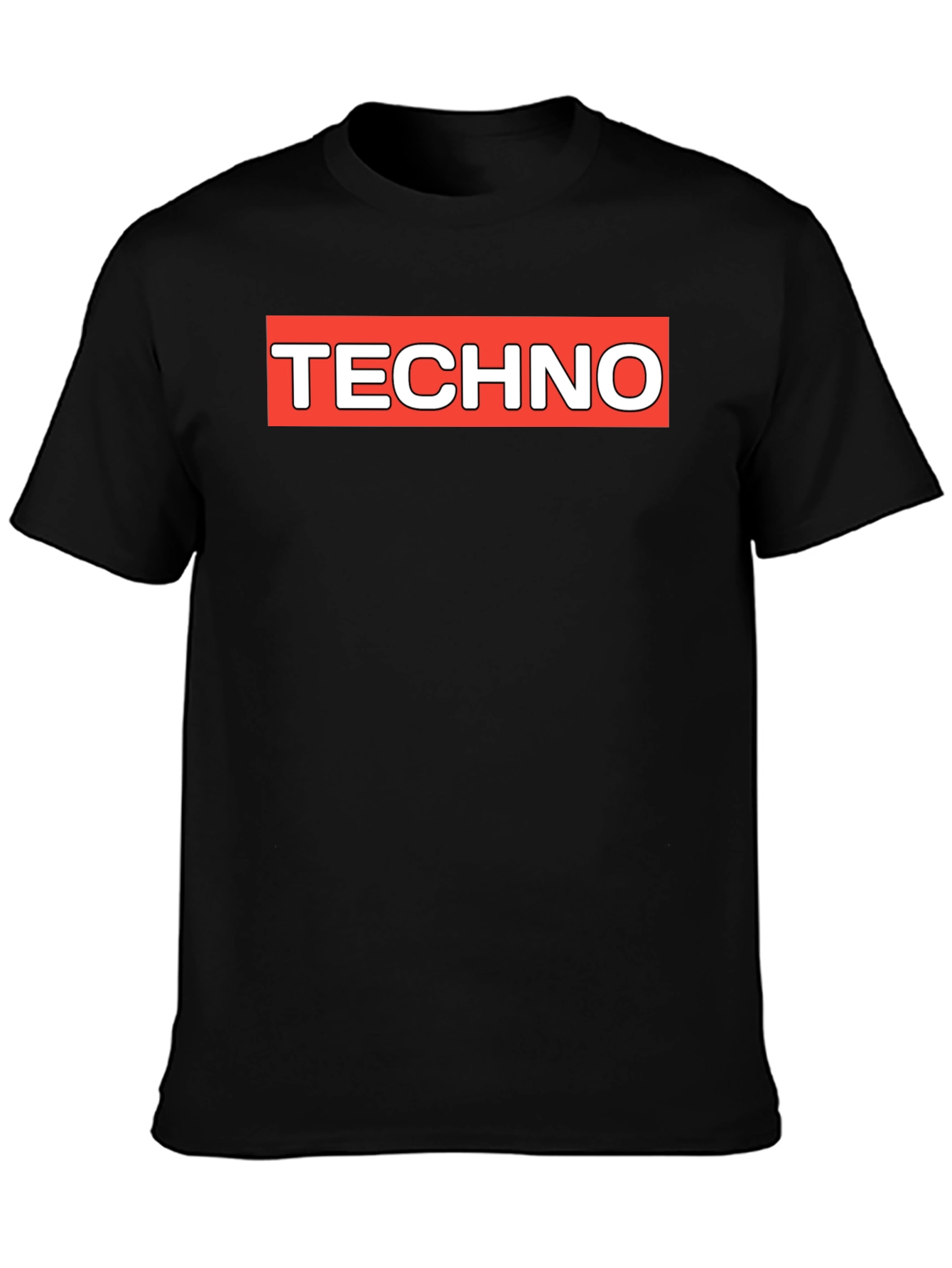 Techno Graphic Tee - Classic Black Crew Neck