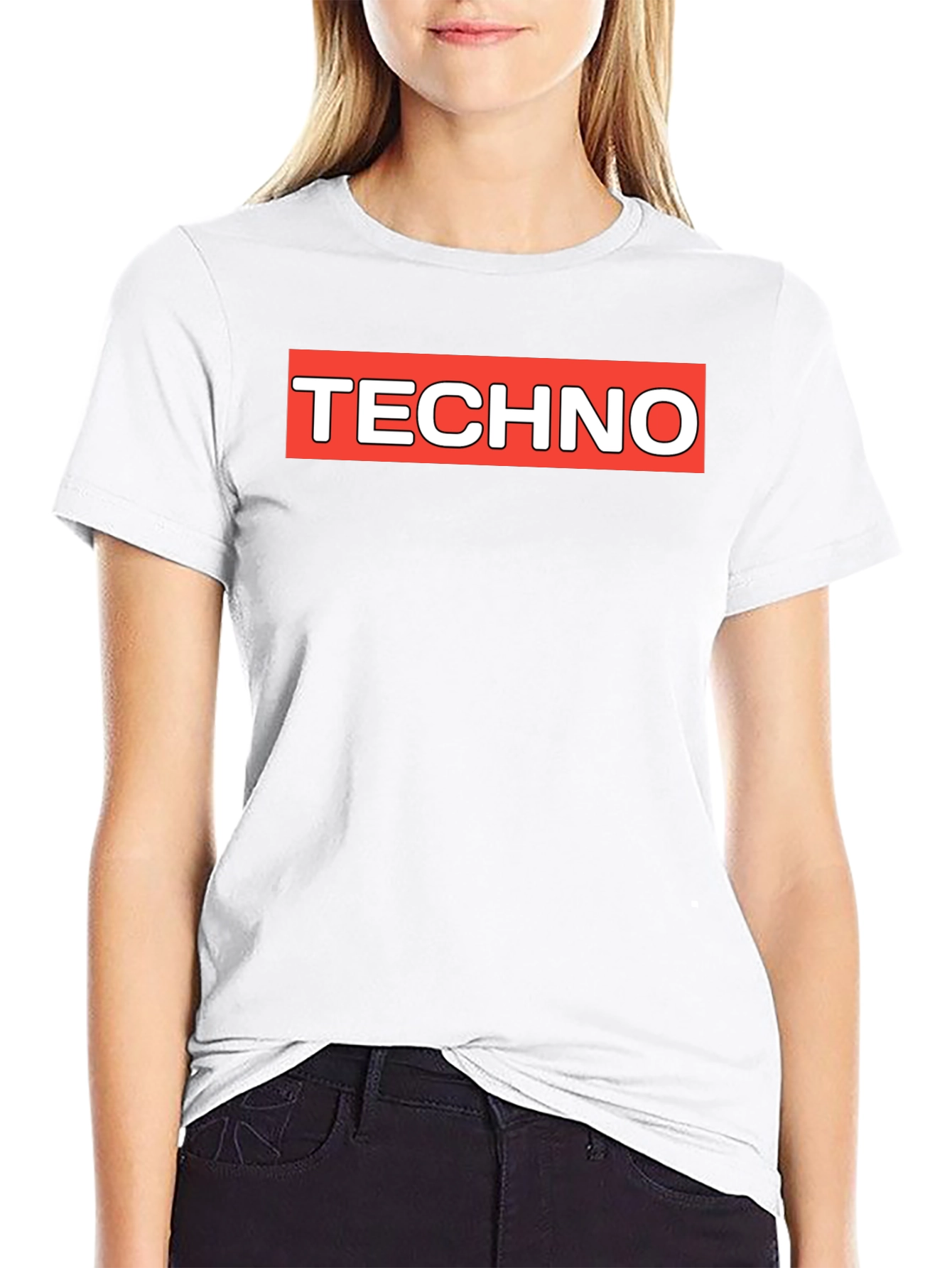 Techno Graphic Tee - Classic Black Crew Neck