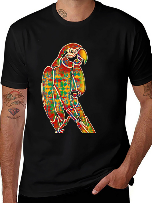 Vibrant Parrot Graphic T-Shirt