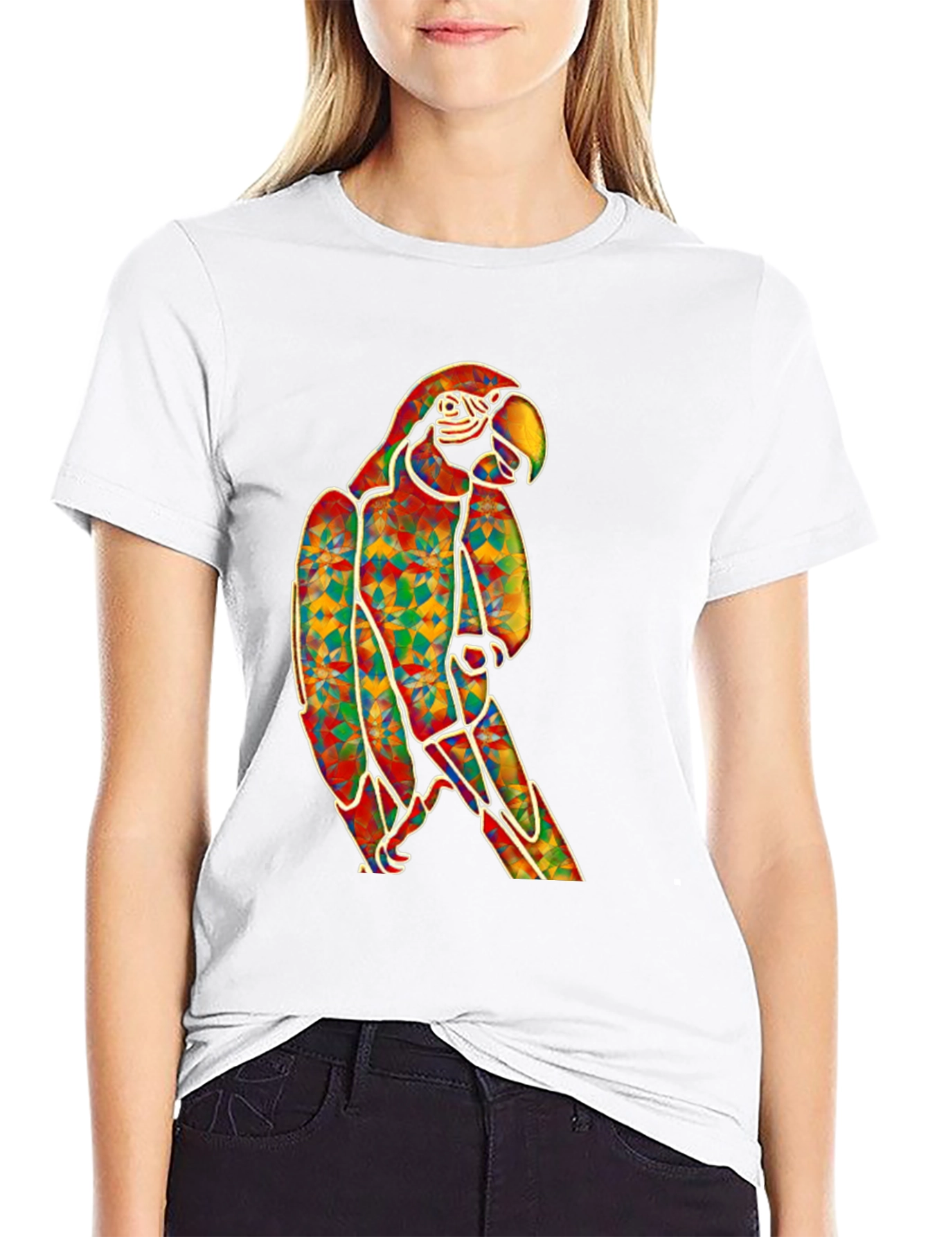 Vibrant Parrot Graphic T-Shirt