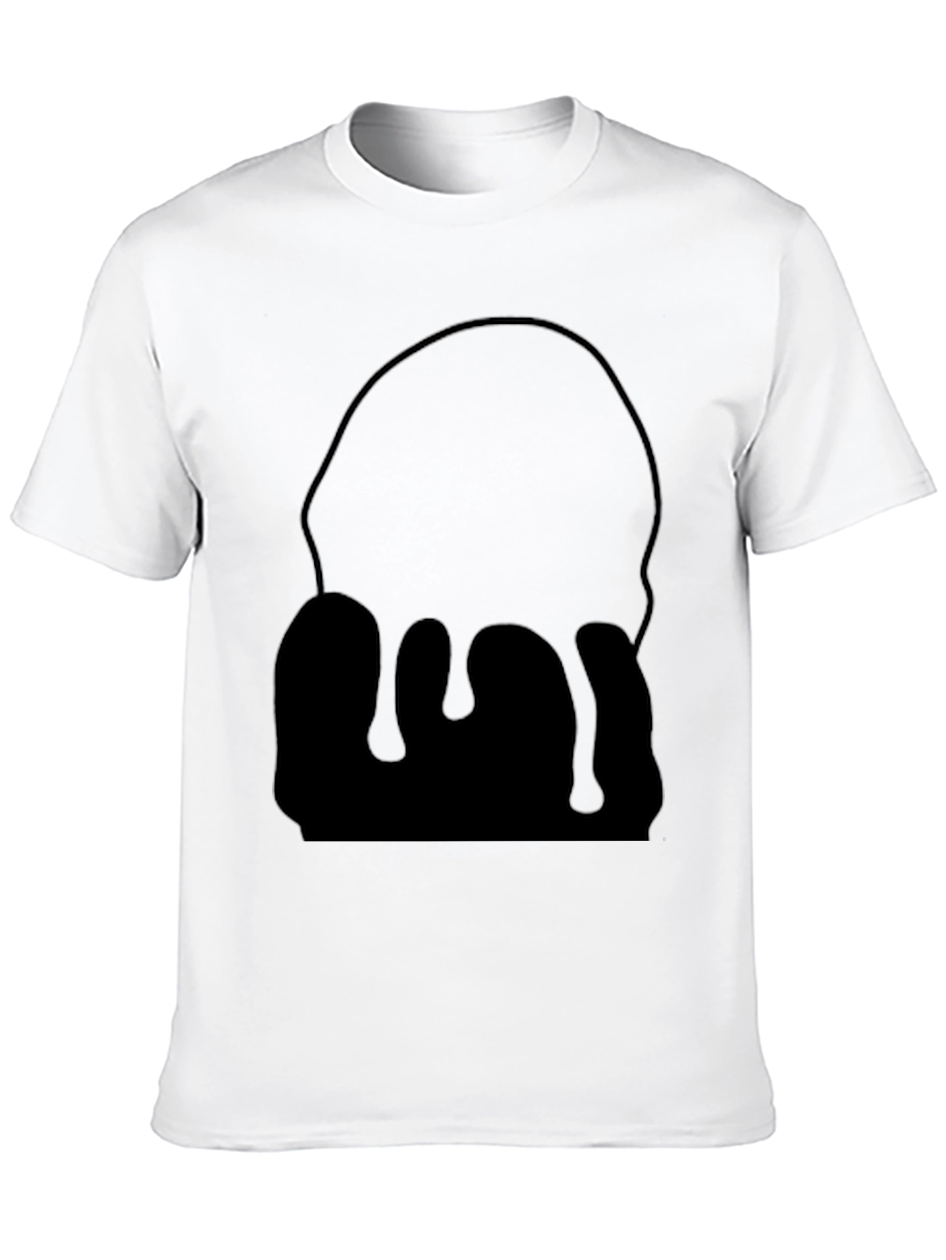 Mens Black Drip Graphic Tee - Modern Casual Style