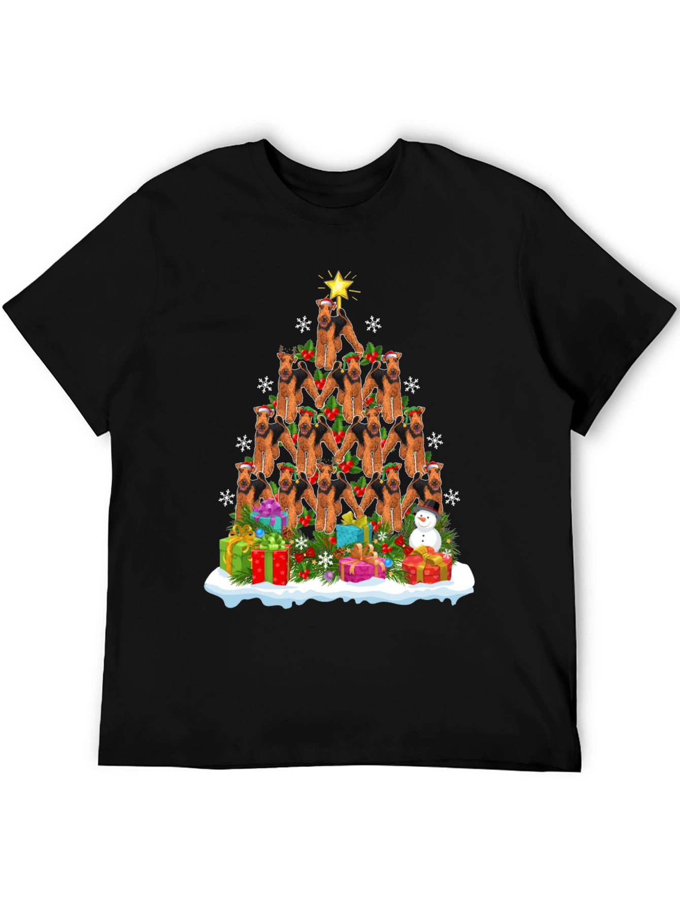 Airedale Terrier Christmas Tree T-Shirt
