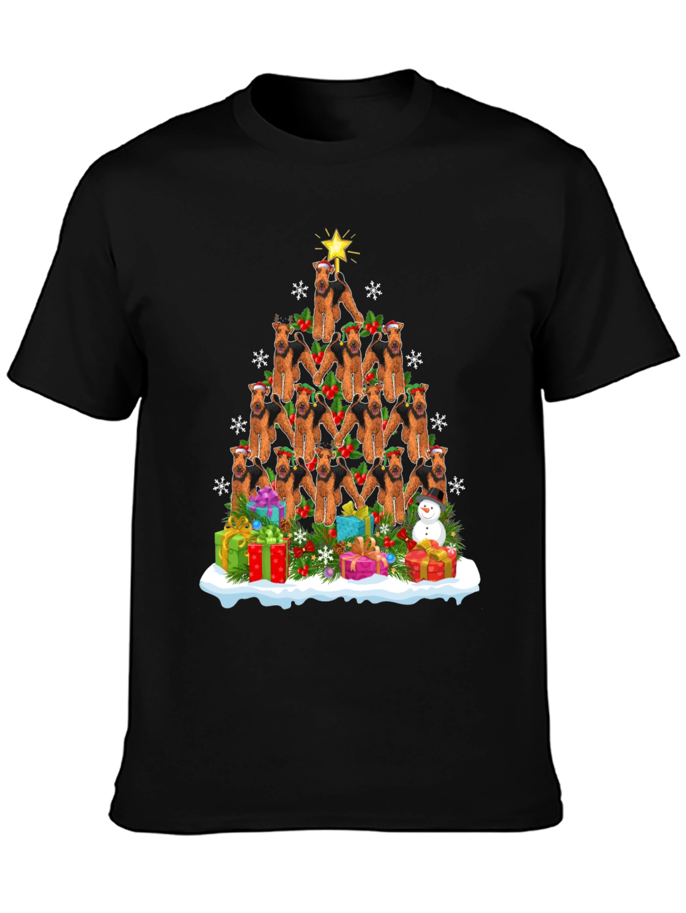 Airedale Terrier Christmas Tree T-Shirt