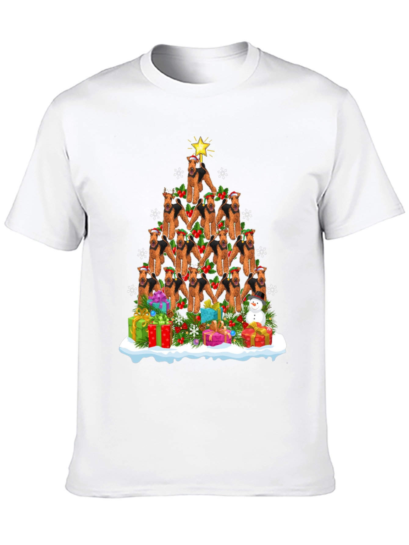 Airedale Terrier Christmas Tree T-Shirt