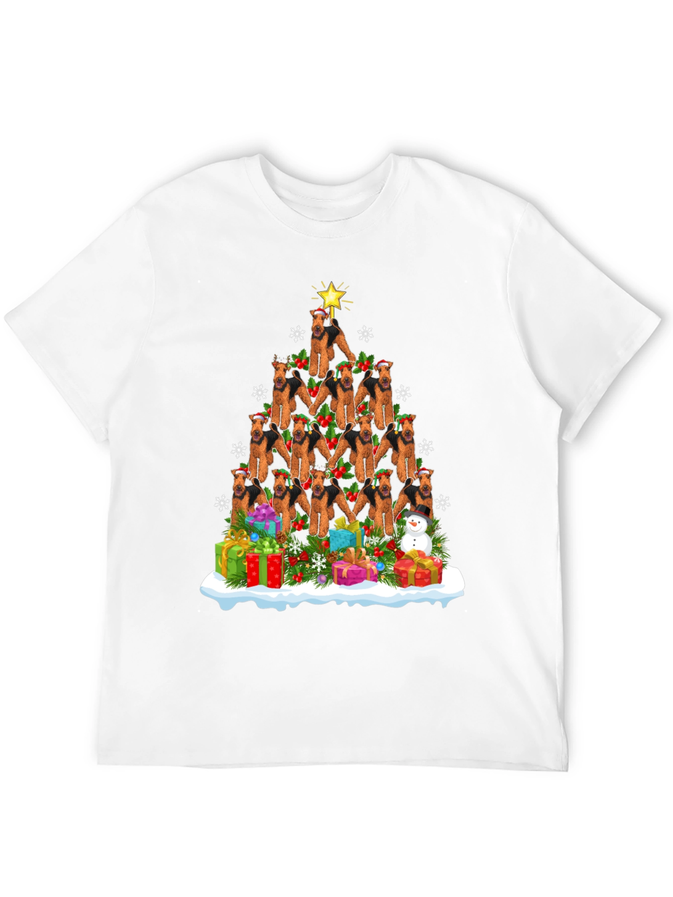 Airedale Terrier Christmas Tree T-Shirt
