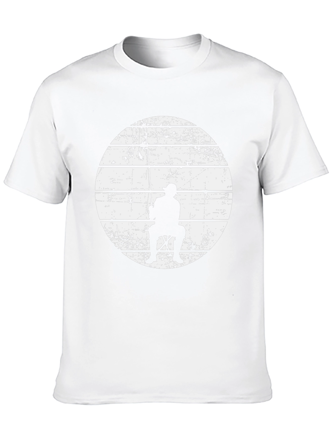 Fisherman Silhouette Graphic T-Shirt
