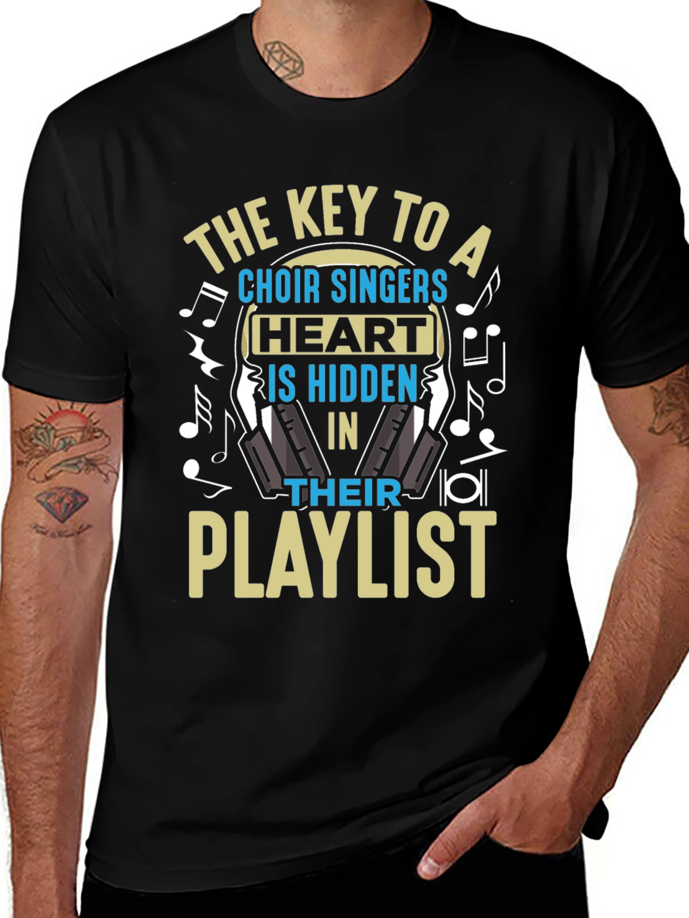 Choir Singer Heart Playlist T-Shirt